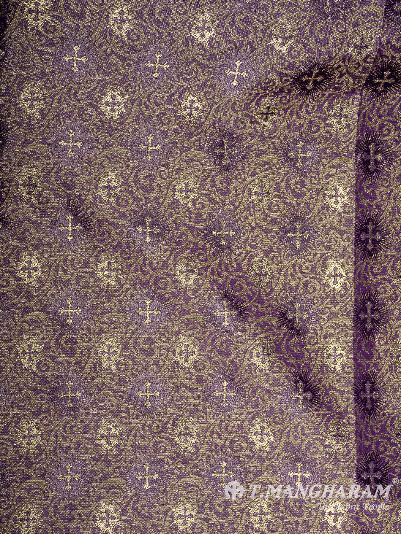 Purple Brocade Fabric - EB9420