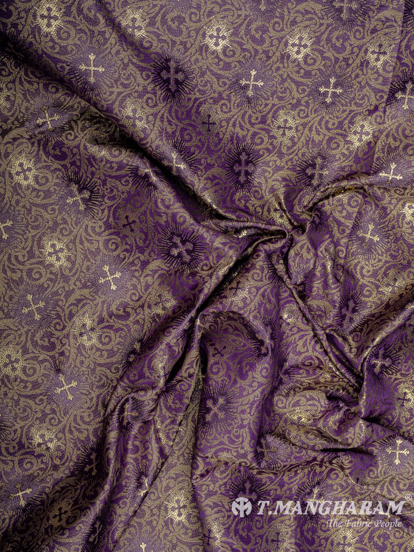 Purple Brocade Fabric - EB9420