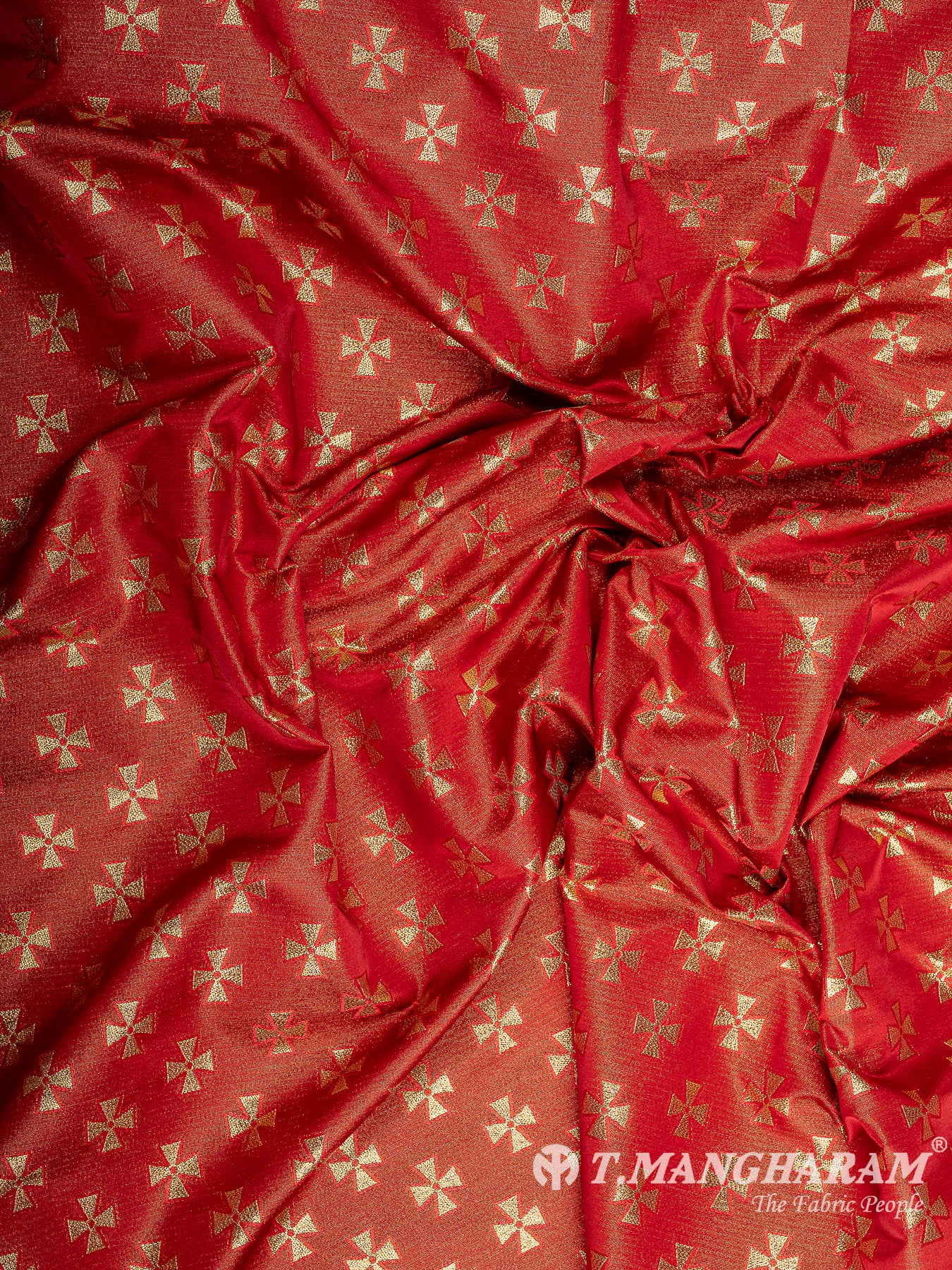 Maroon Brocade Fabric - EB9422
