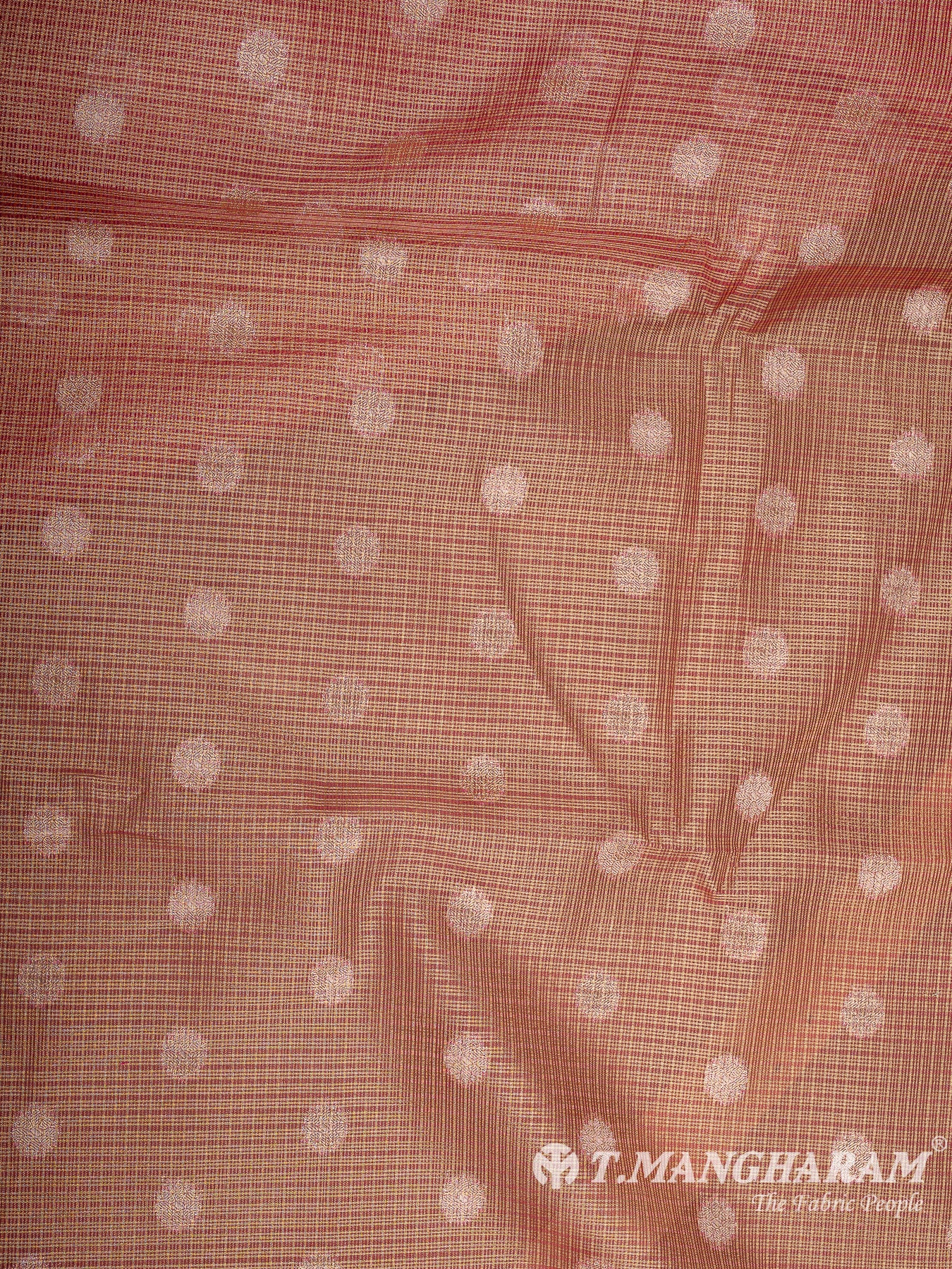 Orange Banaras Fabric - EC12028