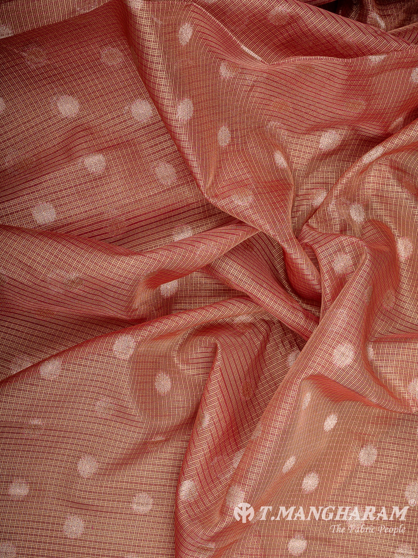 Orange Banaras Fabric - EC12028