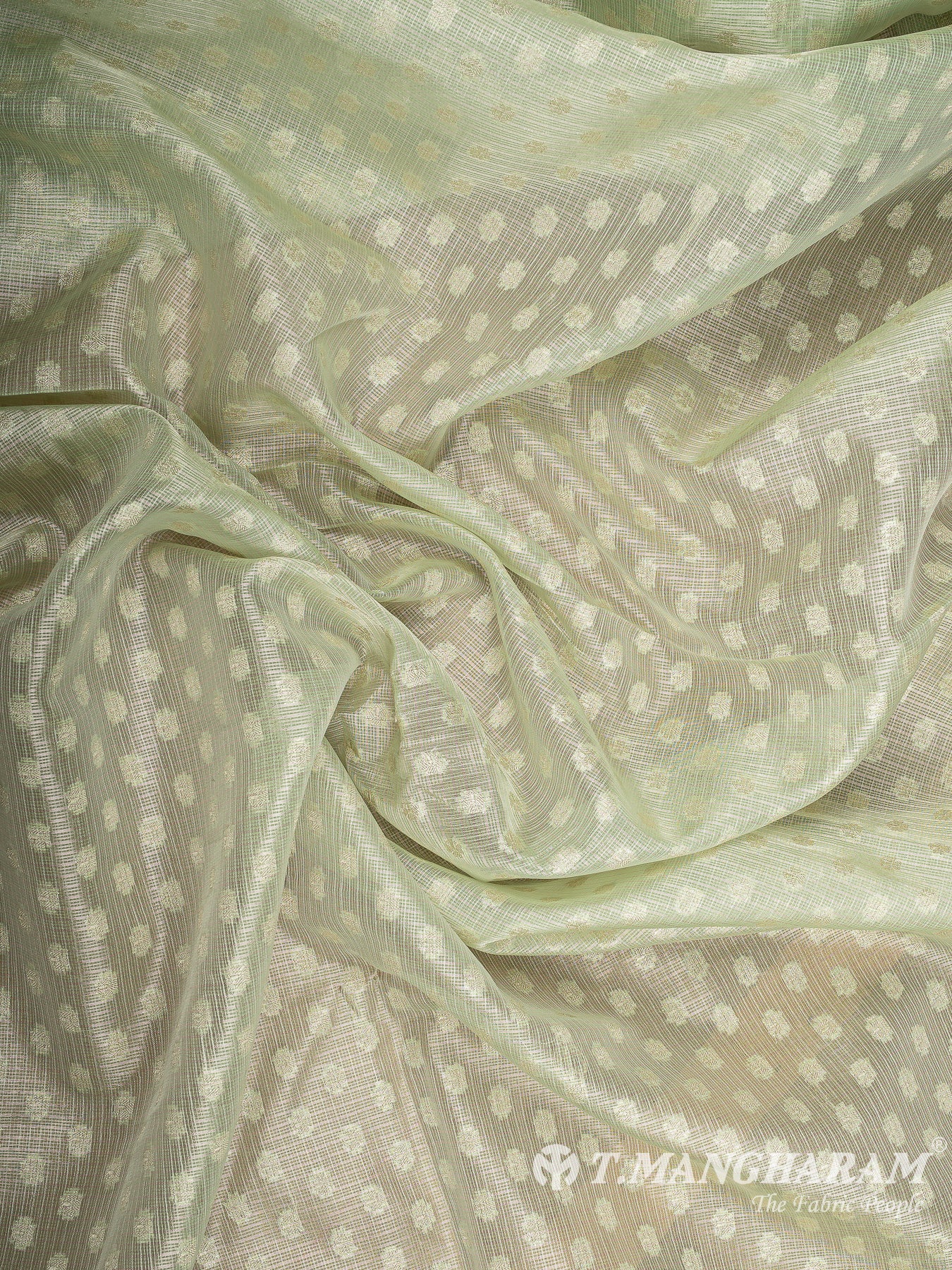 Green Banaras Fabric - EC12033