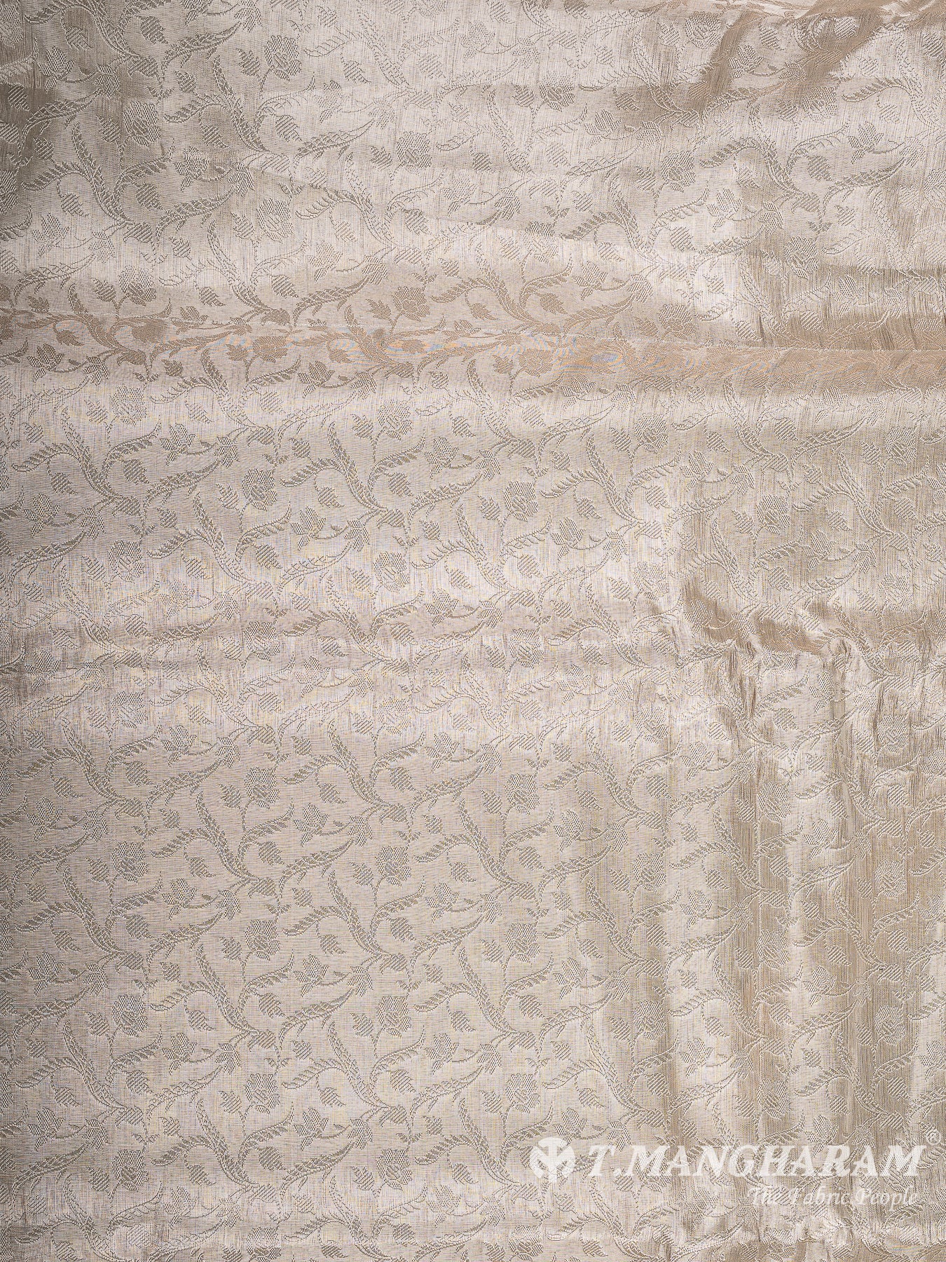 Cream Banaras Fabric - EC12070
