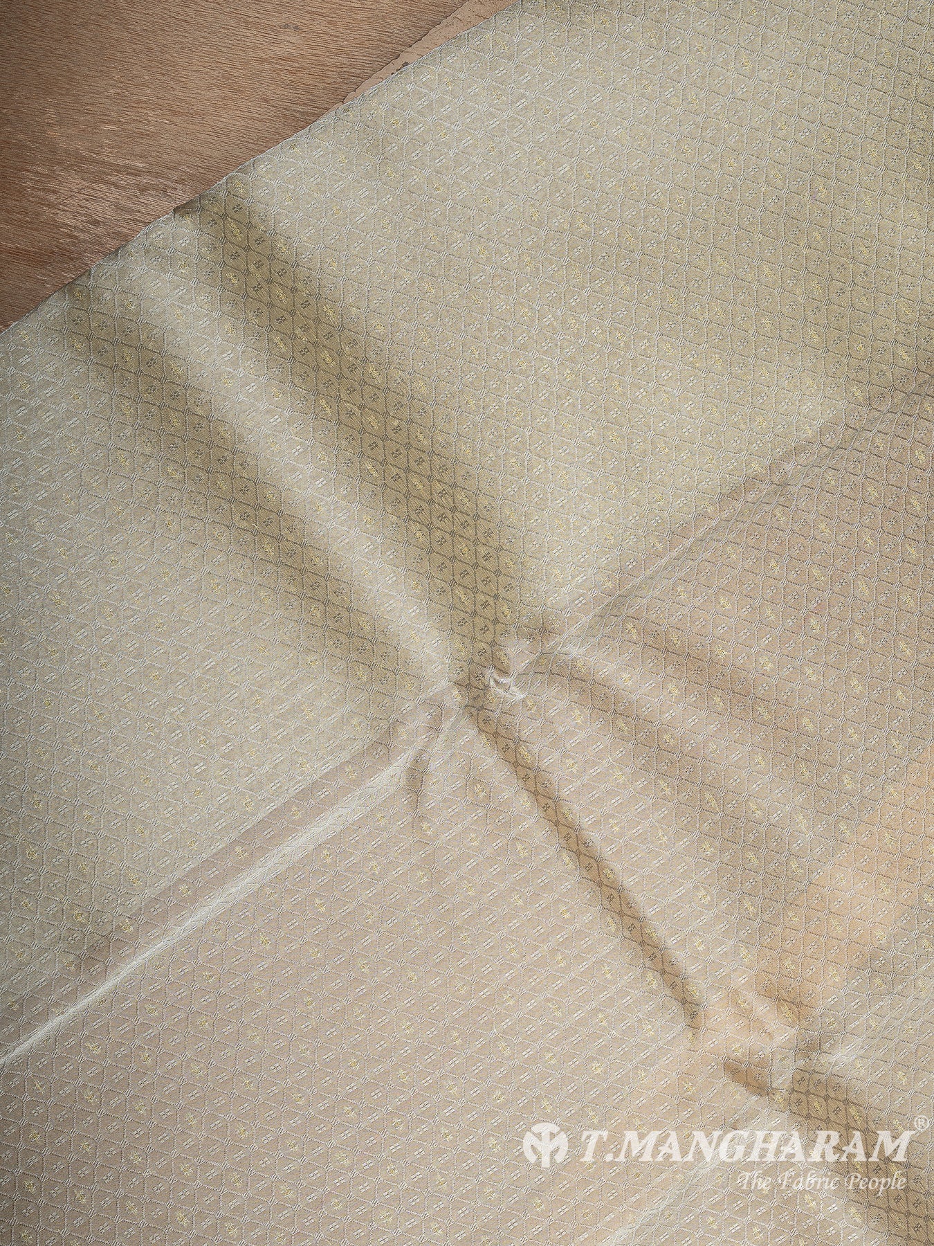 Beige Banaras Fabric - EC12062