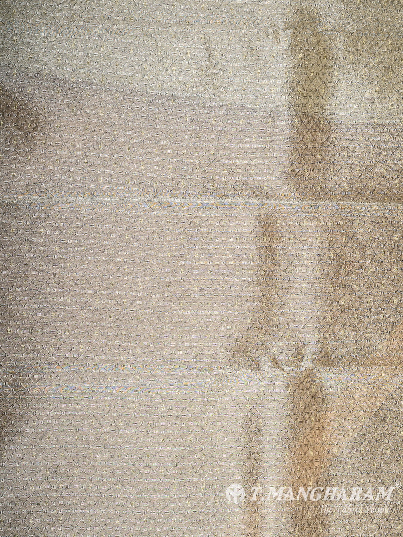 Beige Banaras Fabric - EC12062