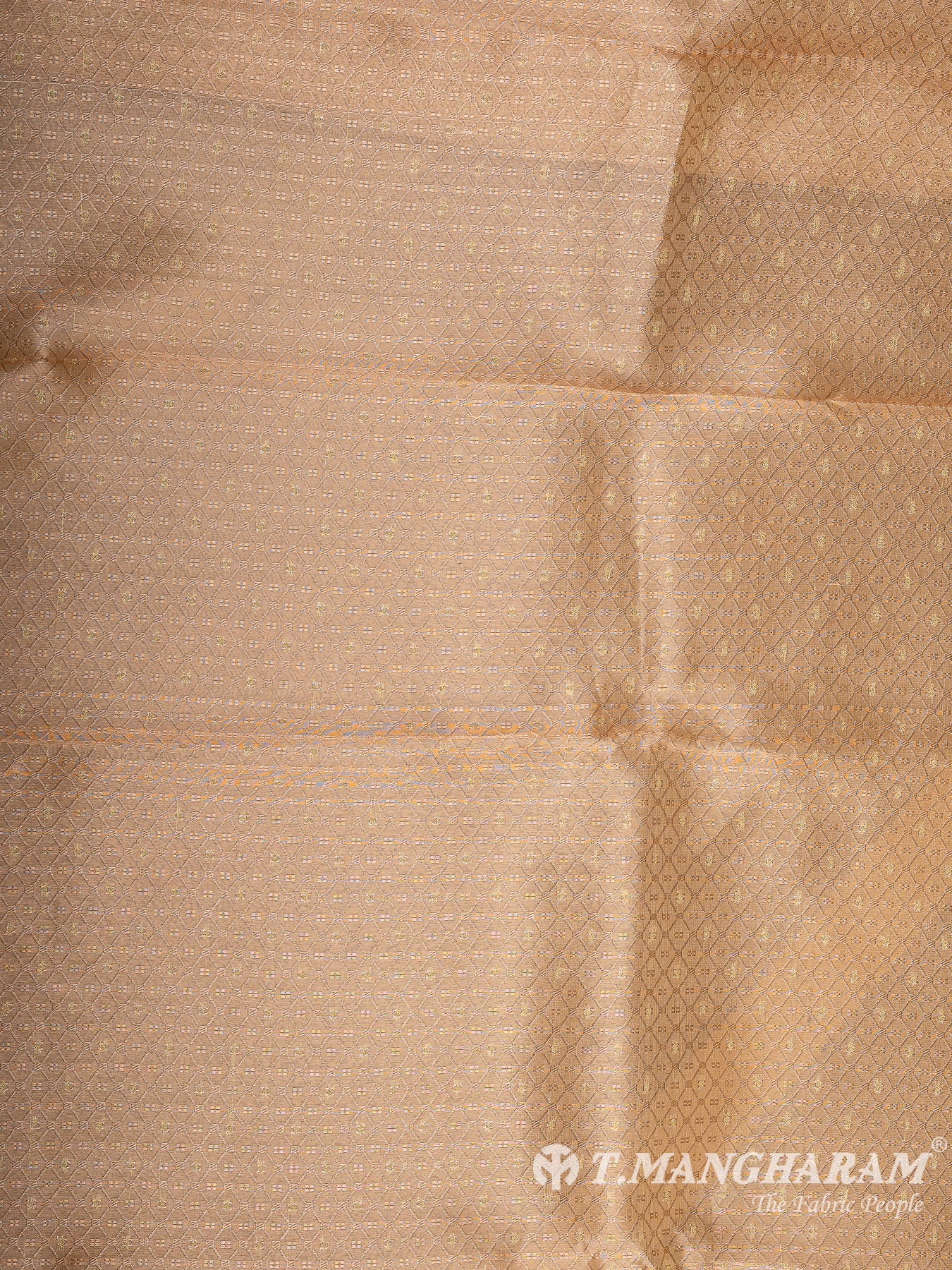 Beige Banaras Fabric - EC12061