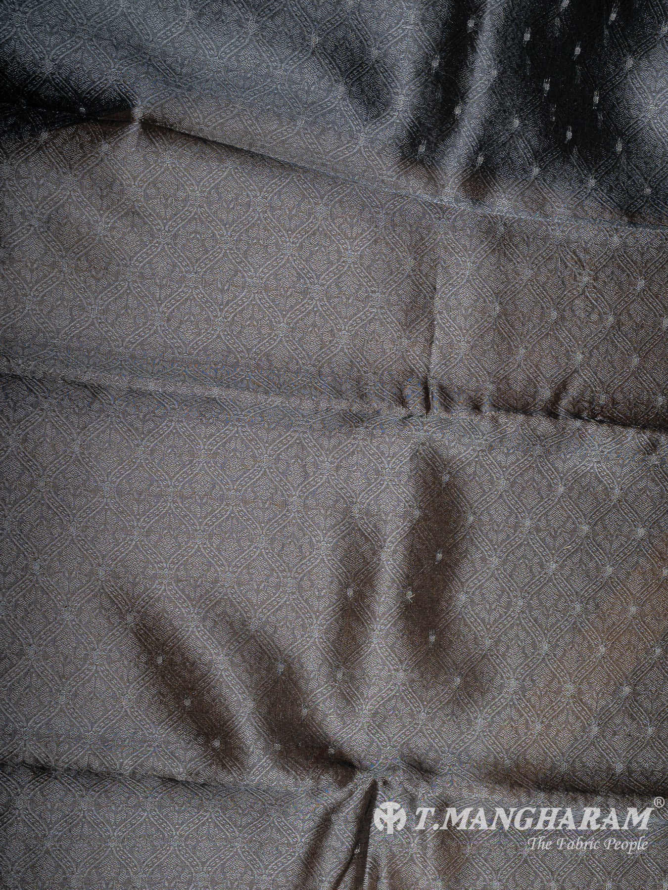 Black Banaras Fabric - EC12048