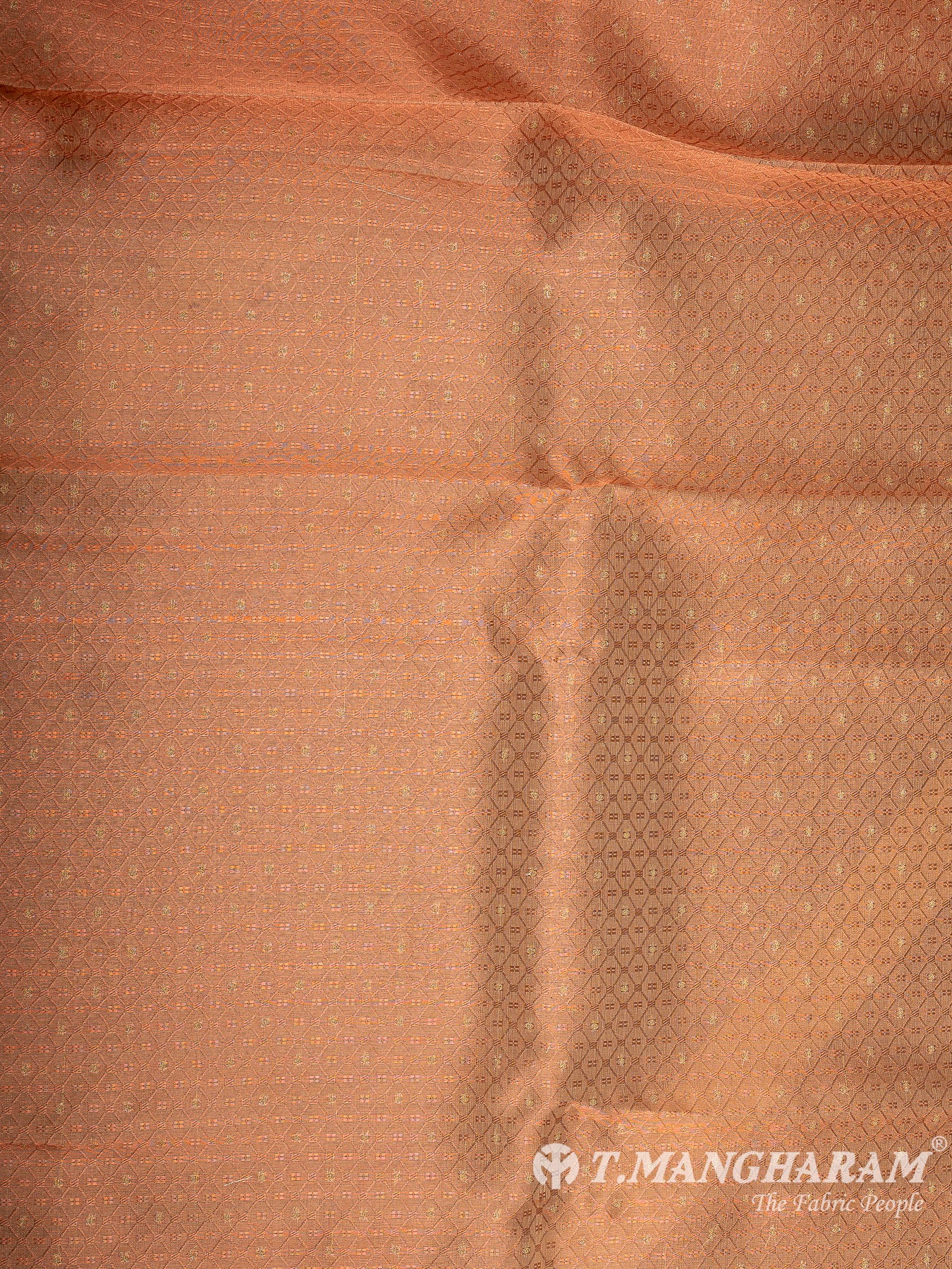Peach Banaras Fabric - EC12067