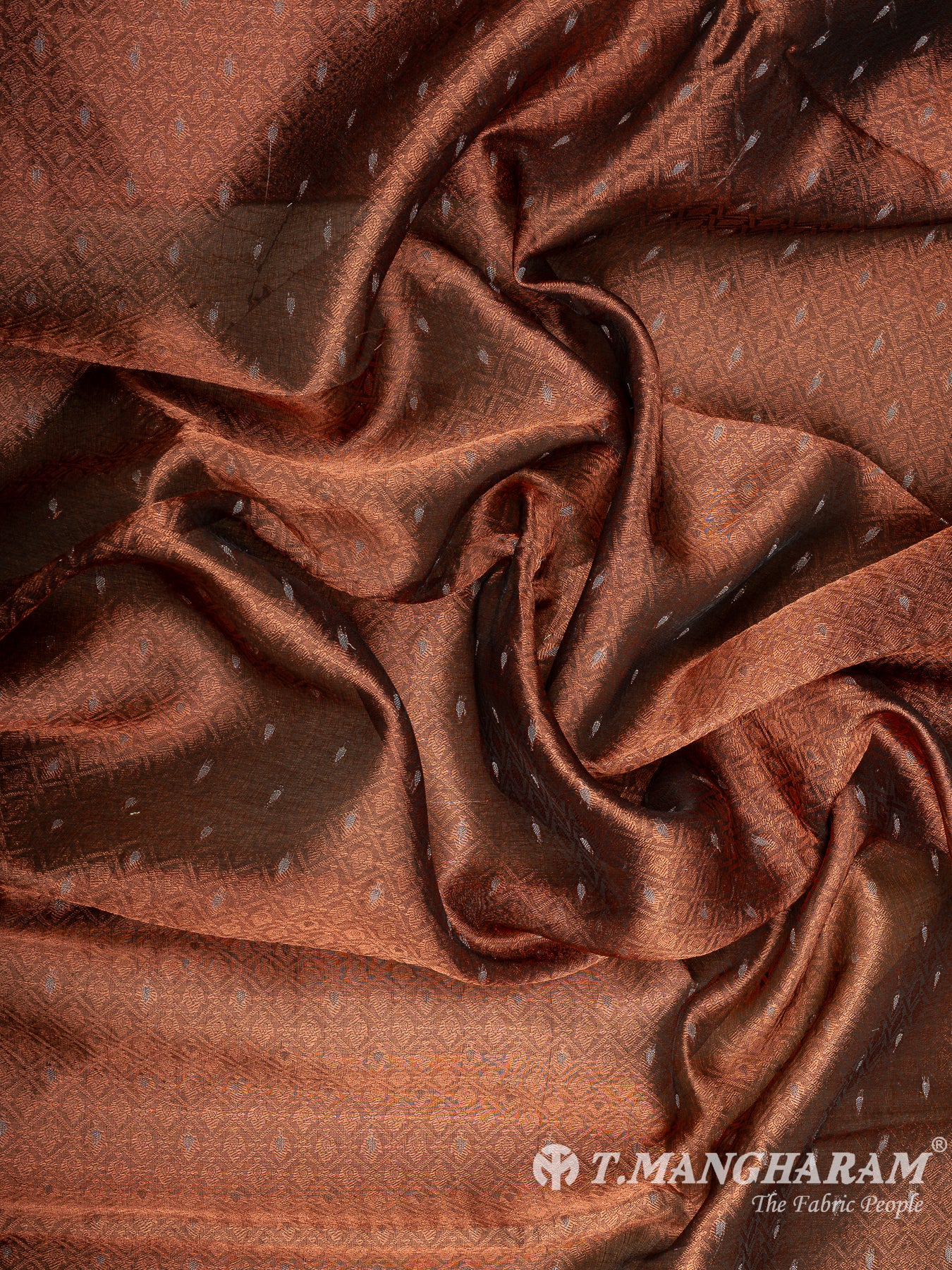 Brown Banaras Fabric - EC12053