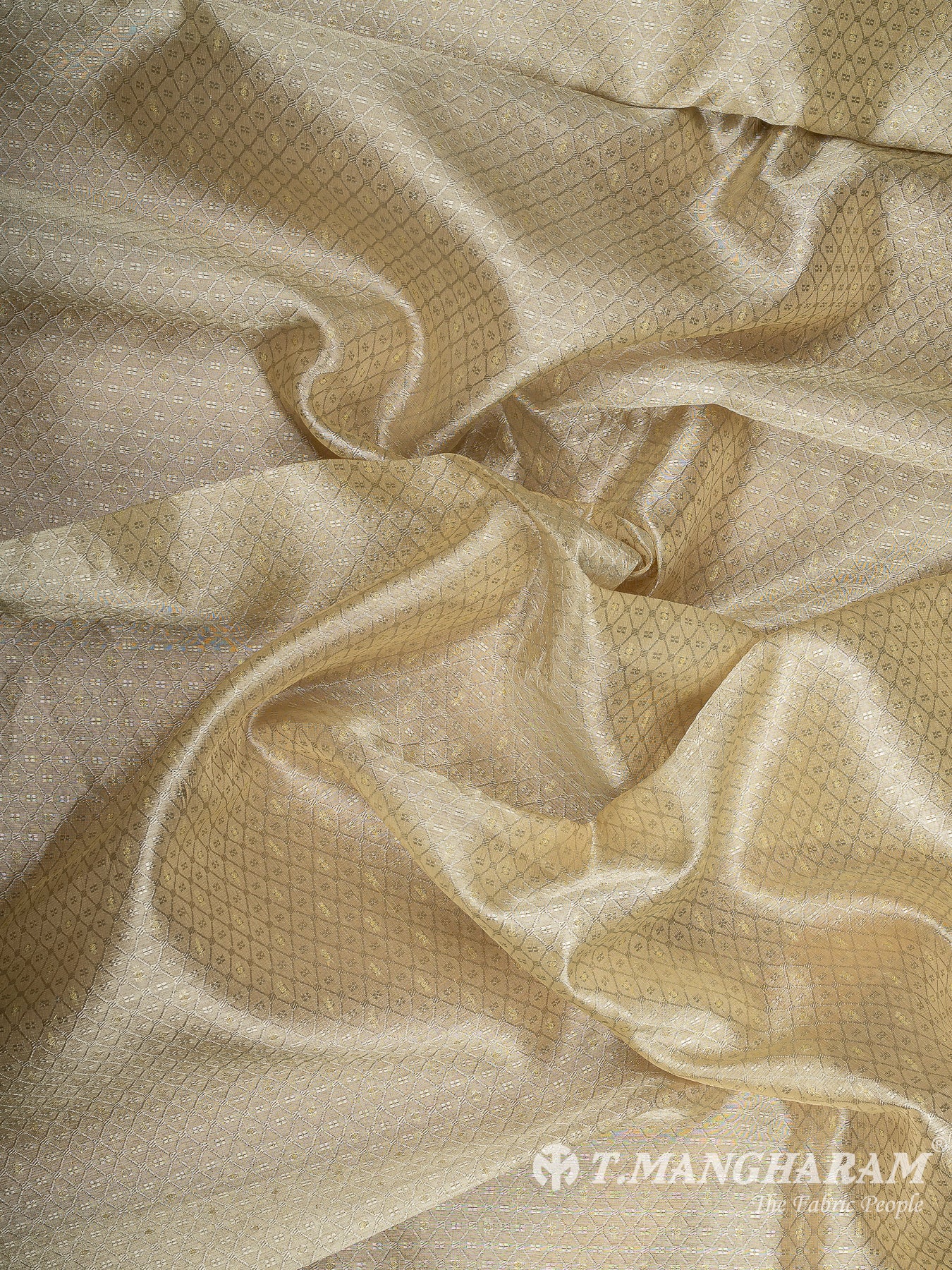 Beige Banaras Fabric - EC12063