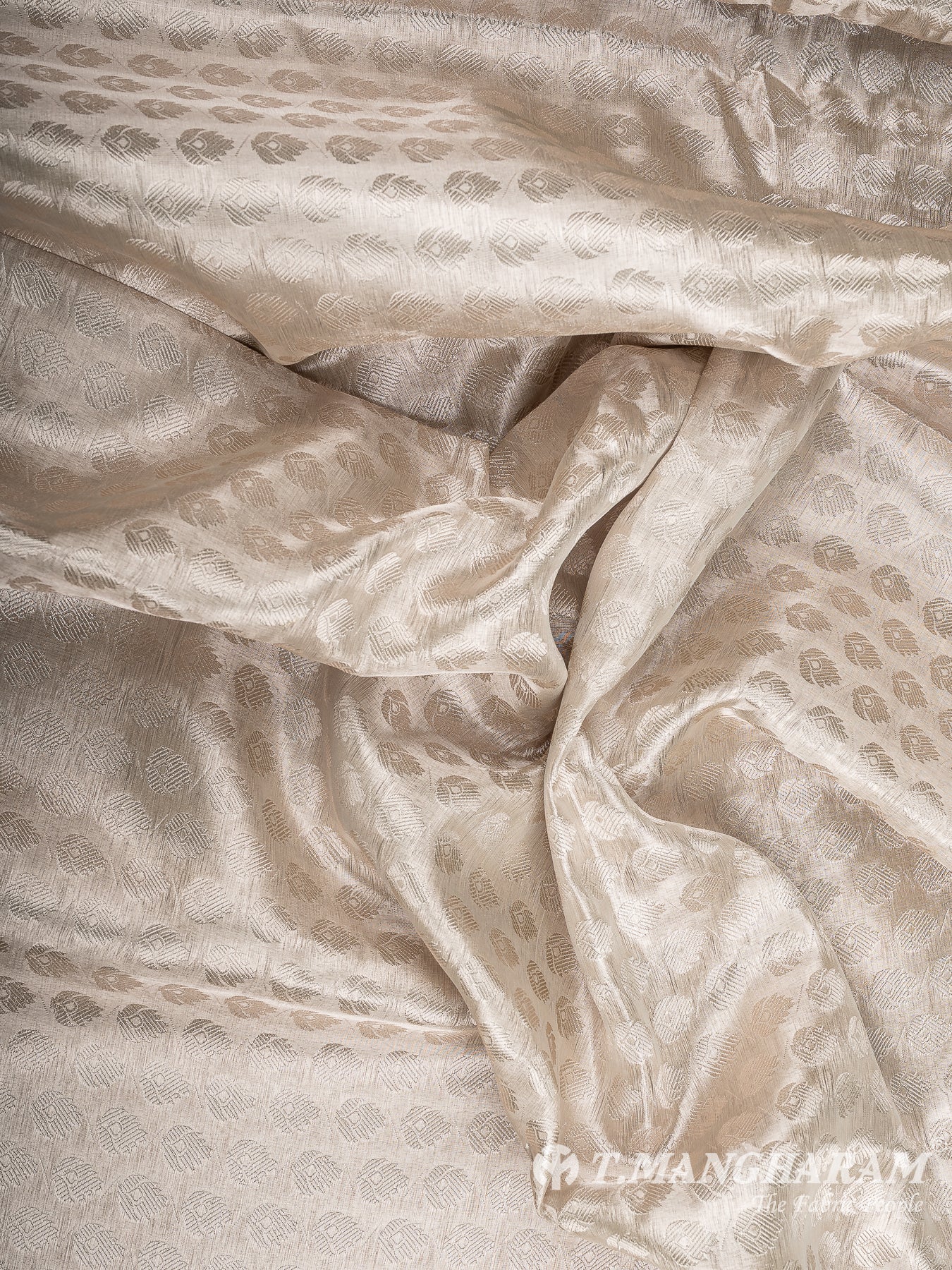 Cream Banaras Fabric - EC12072