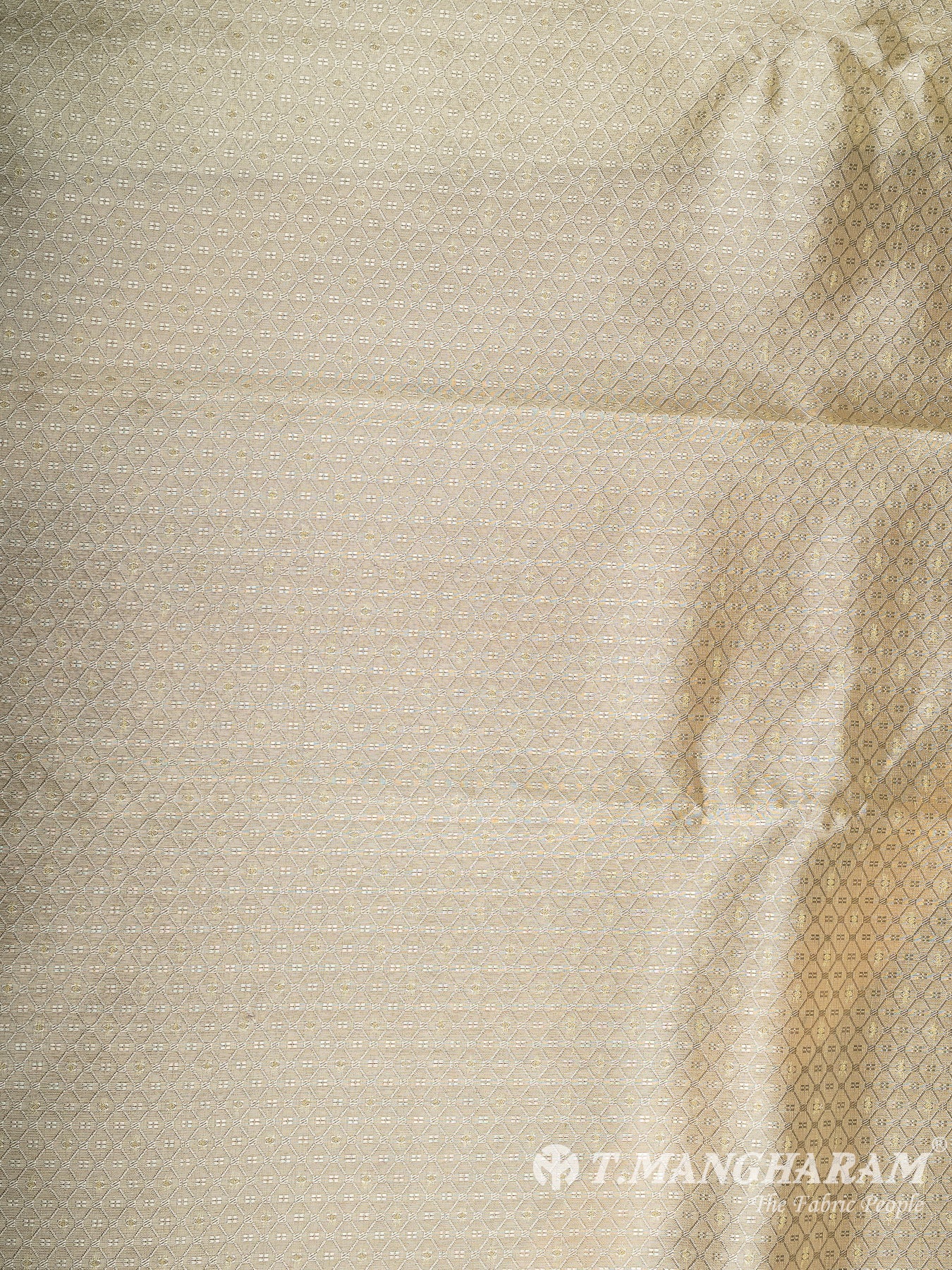 Beige Banaras Fabric - EC12065