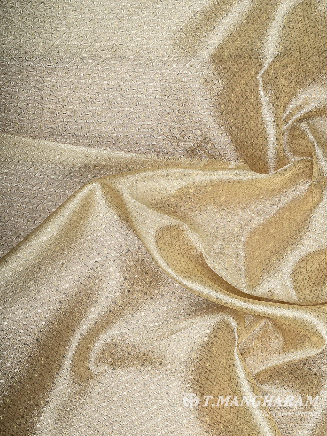 Beige Banaras Fabric - EC12065