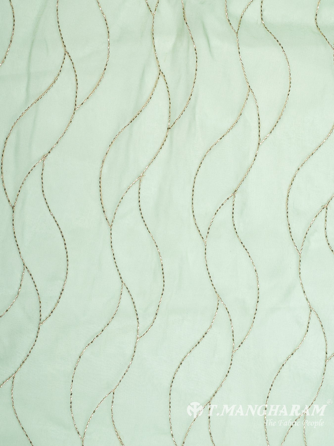 Green Organza Fabric - EC12012