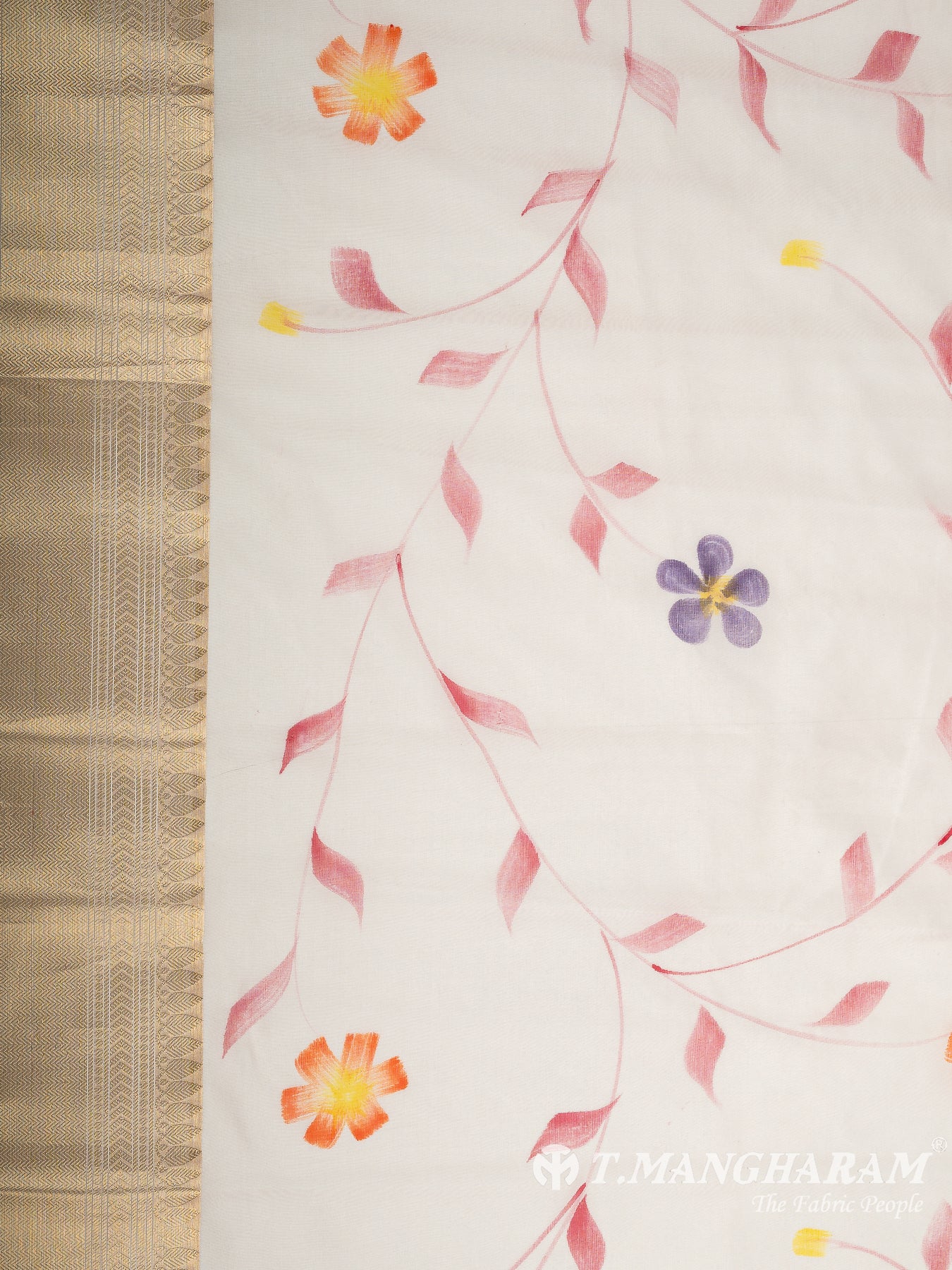 Pink Semi Banaras Fabric - EB9394