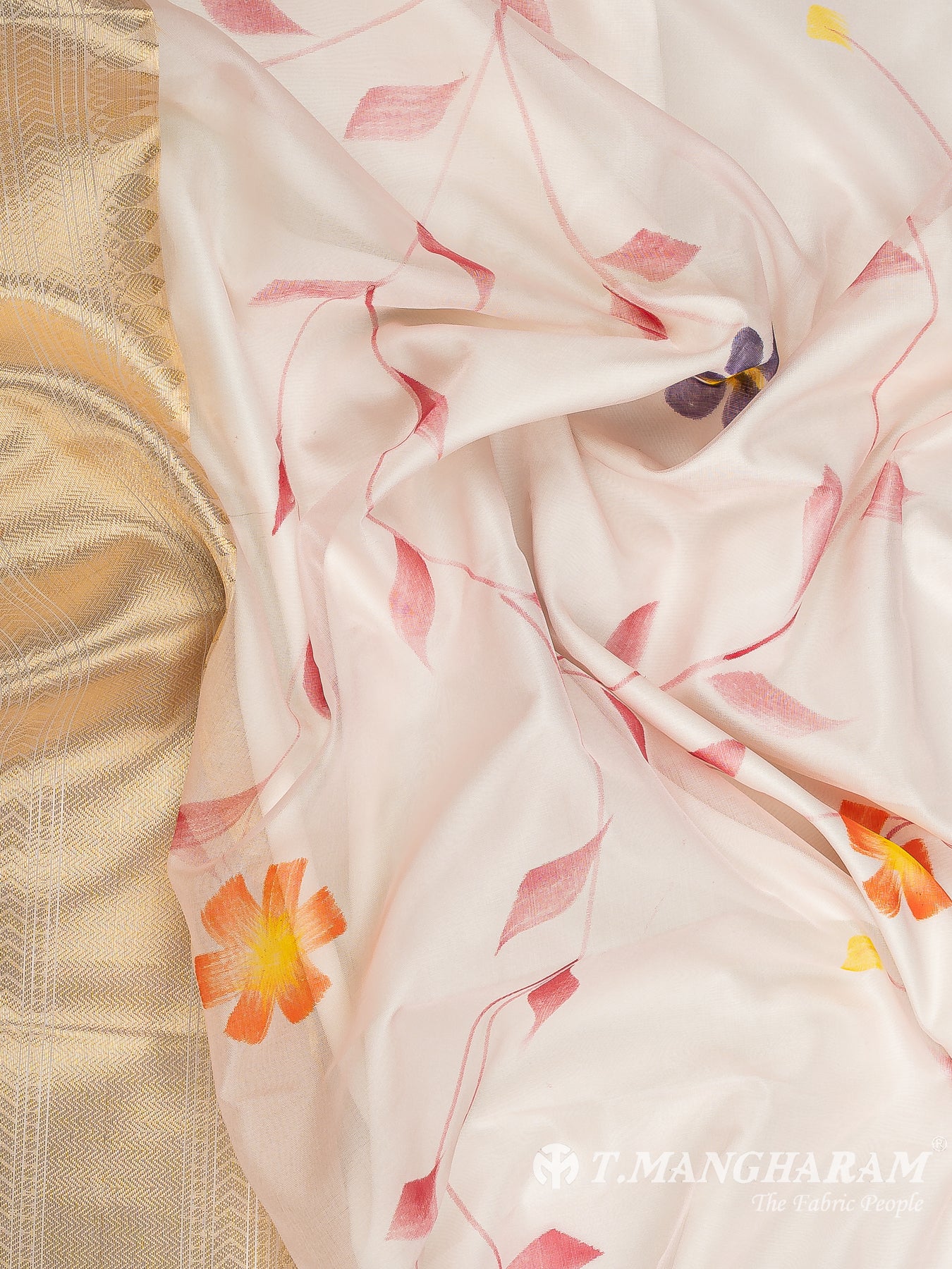 Pink Semi Banaras Fabric - EB9394