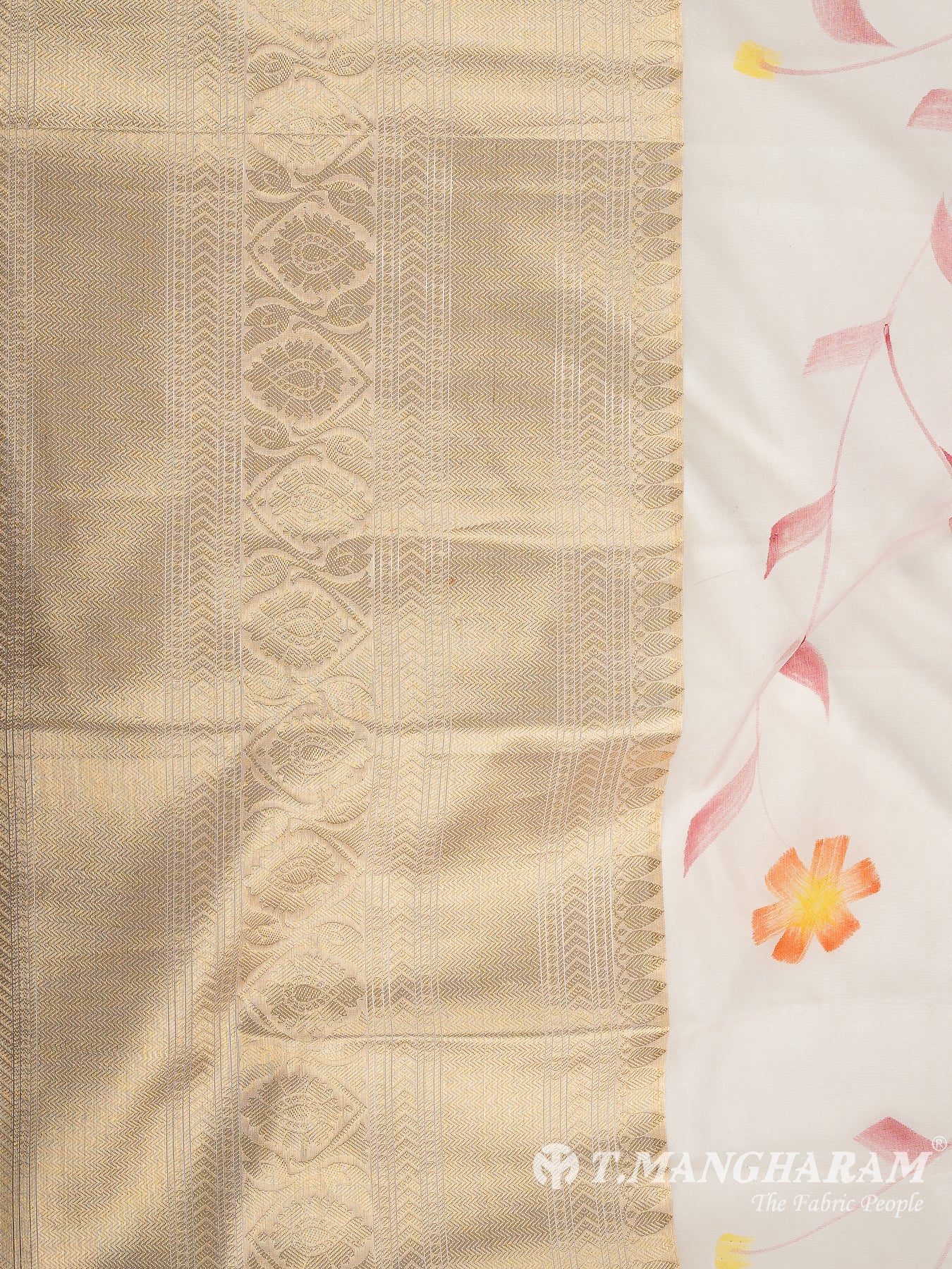 Pink Semi Banaras Fabric - EB9394
