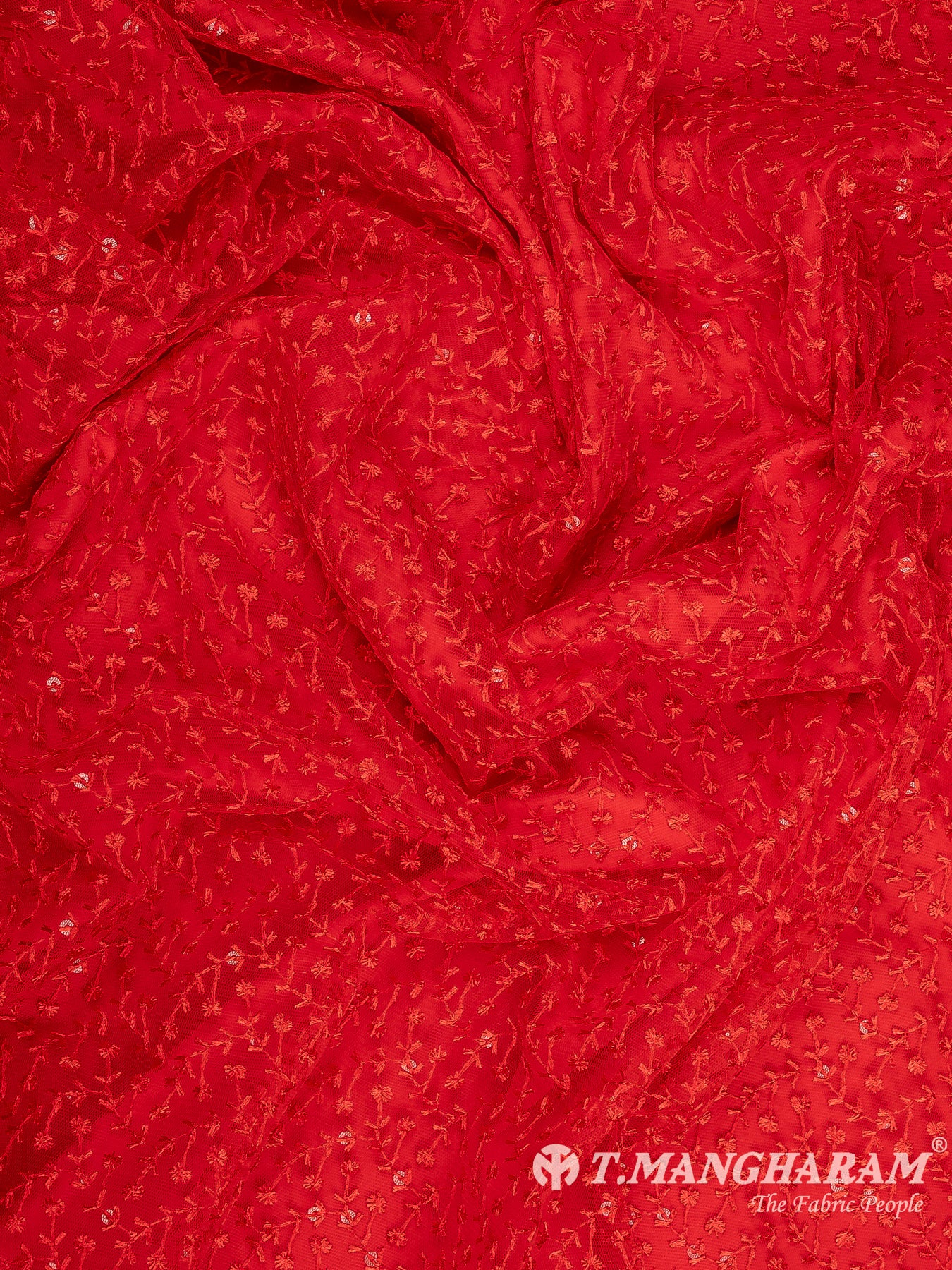 Red Fancy Net Fabric - EB9383