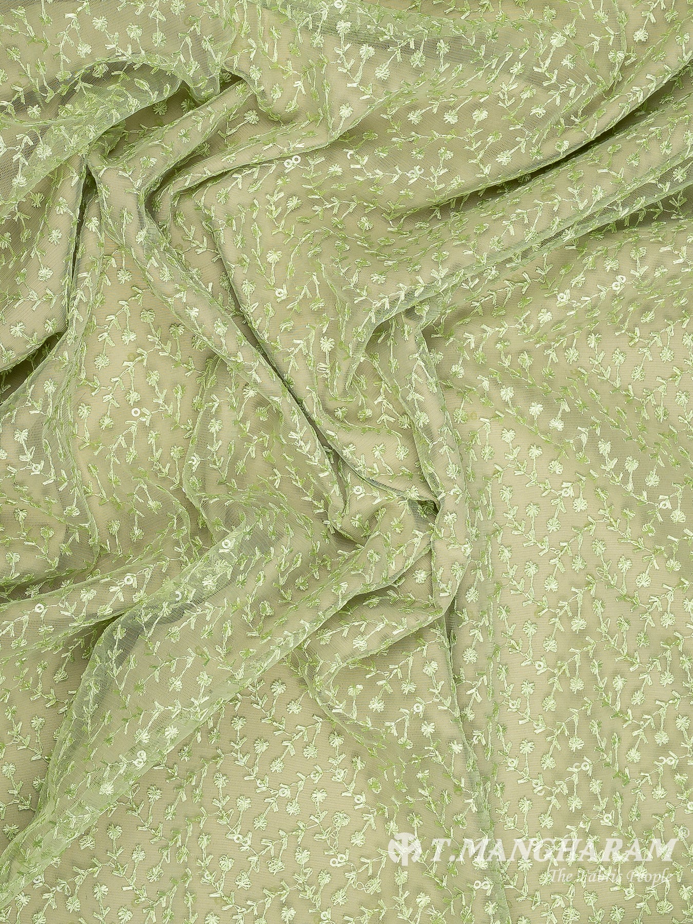 Green Fancy Net Fabric - EB9374