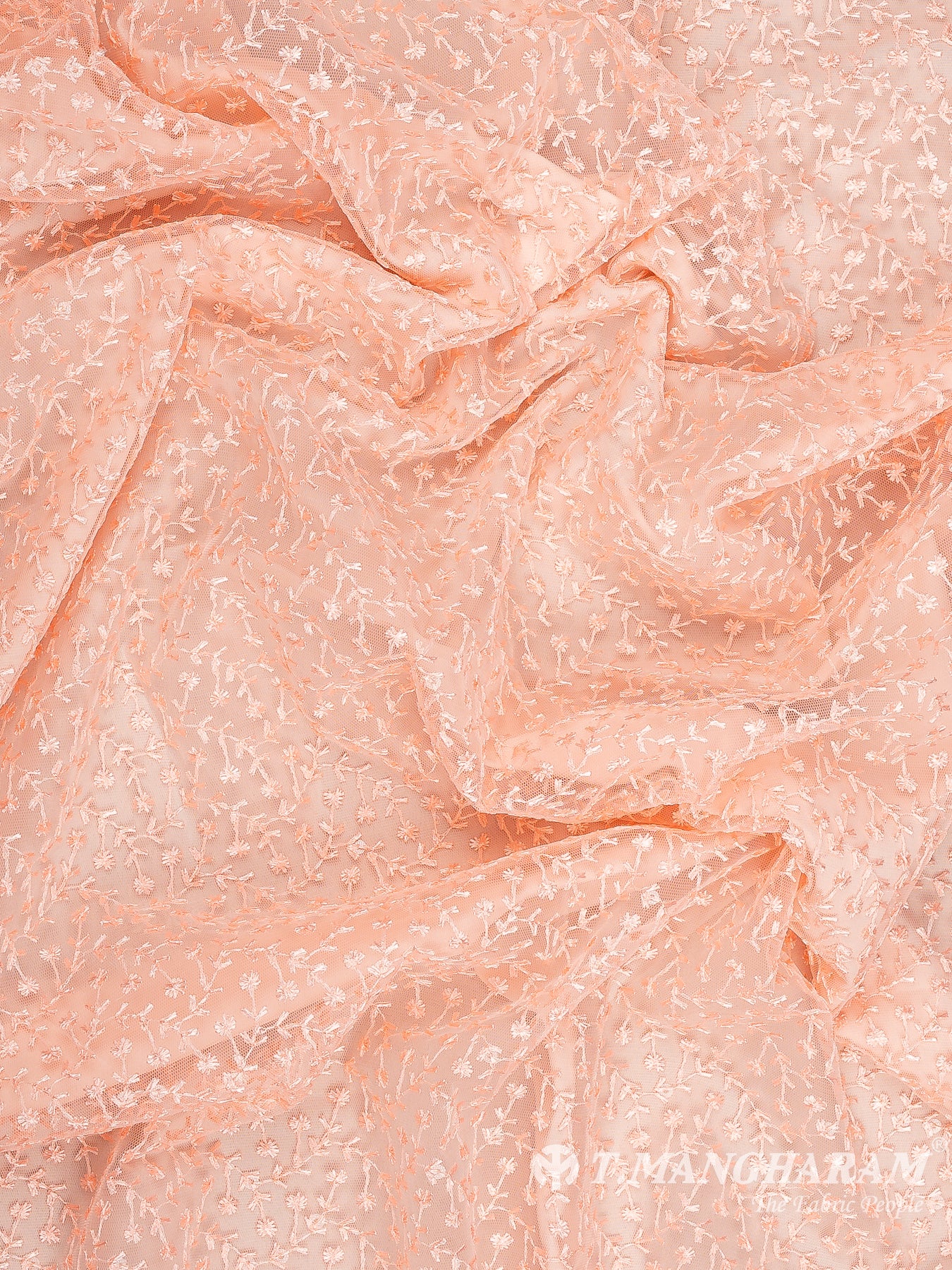 Peach Fancy Net Fabric - EB9381