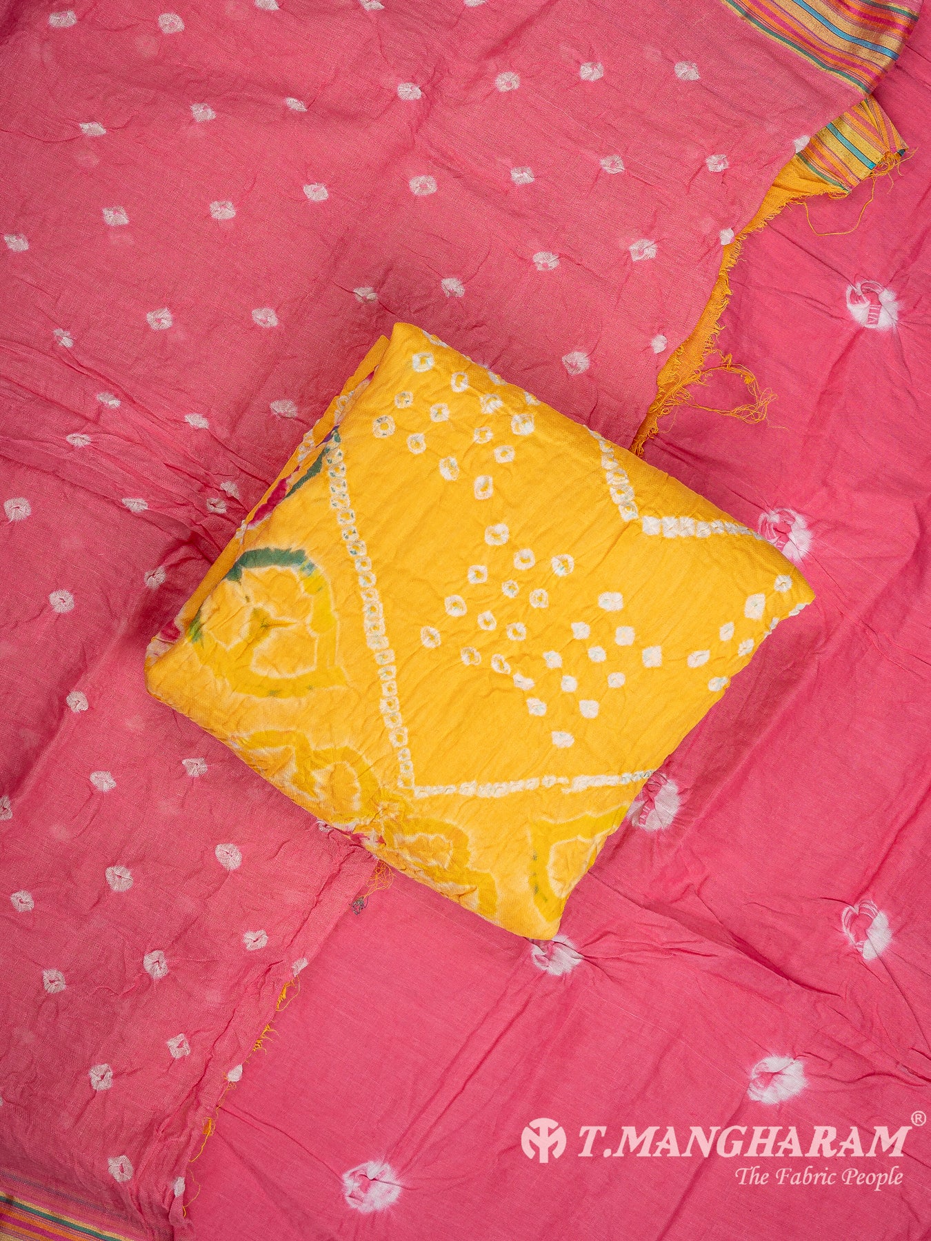 Yellow Cotton Chudidhar Fabric Set - EH2010