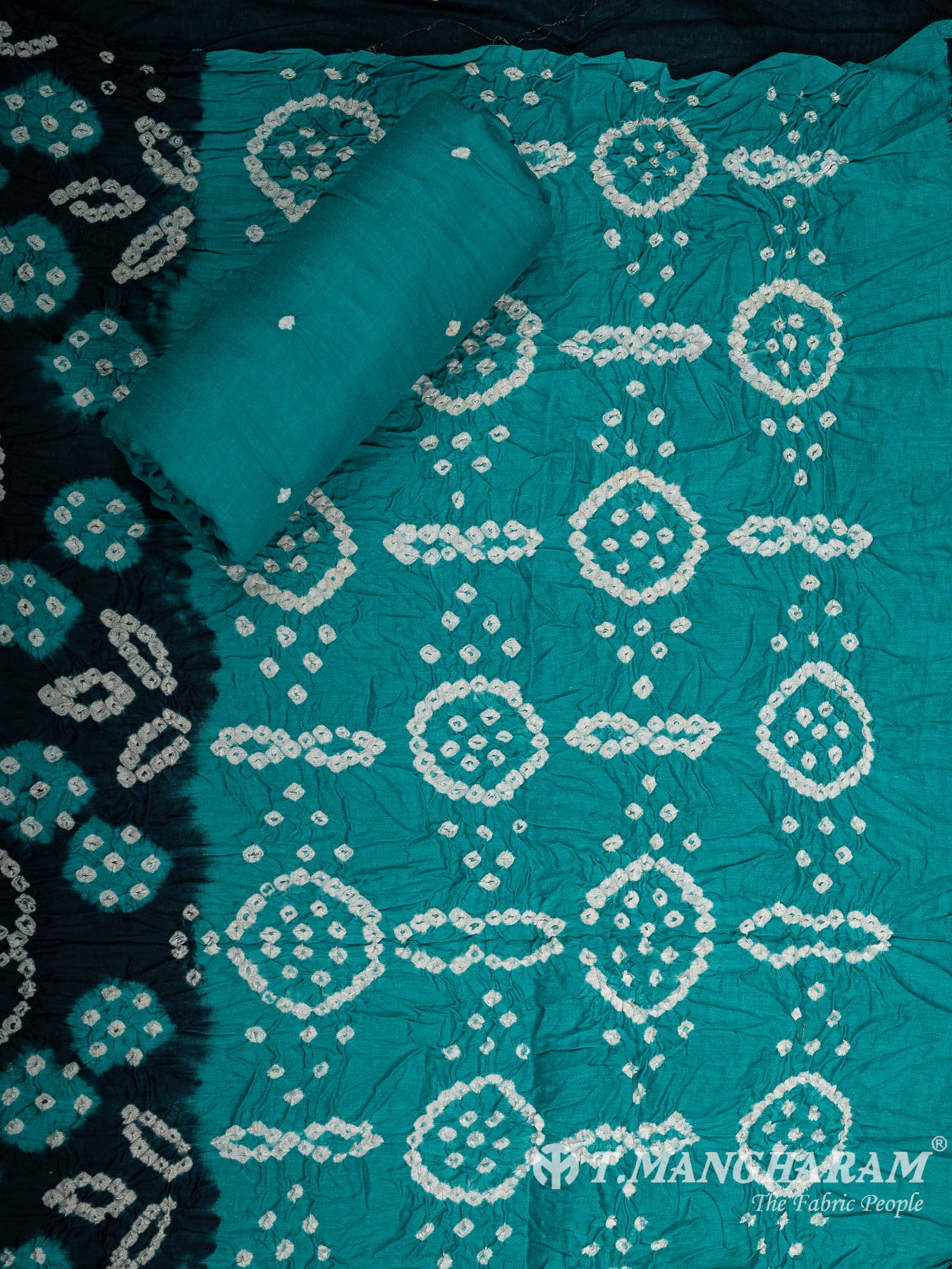 Blue Cotton Chudidhar Fabric Set - EH1990