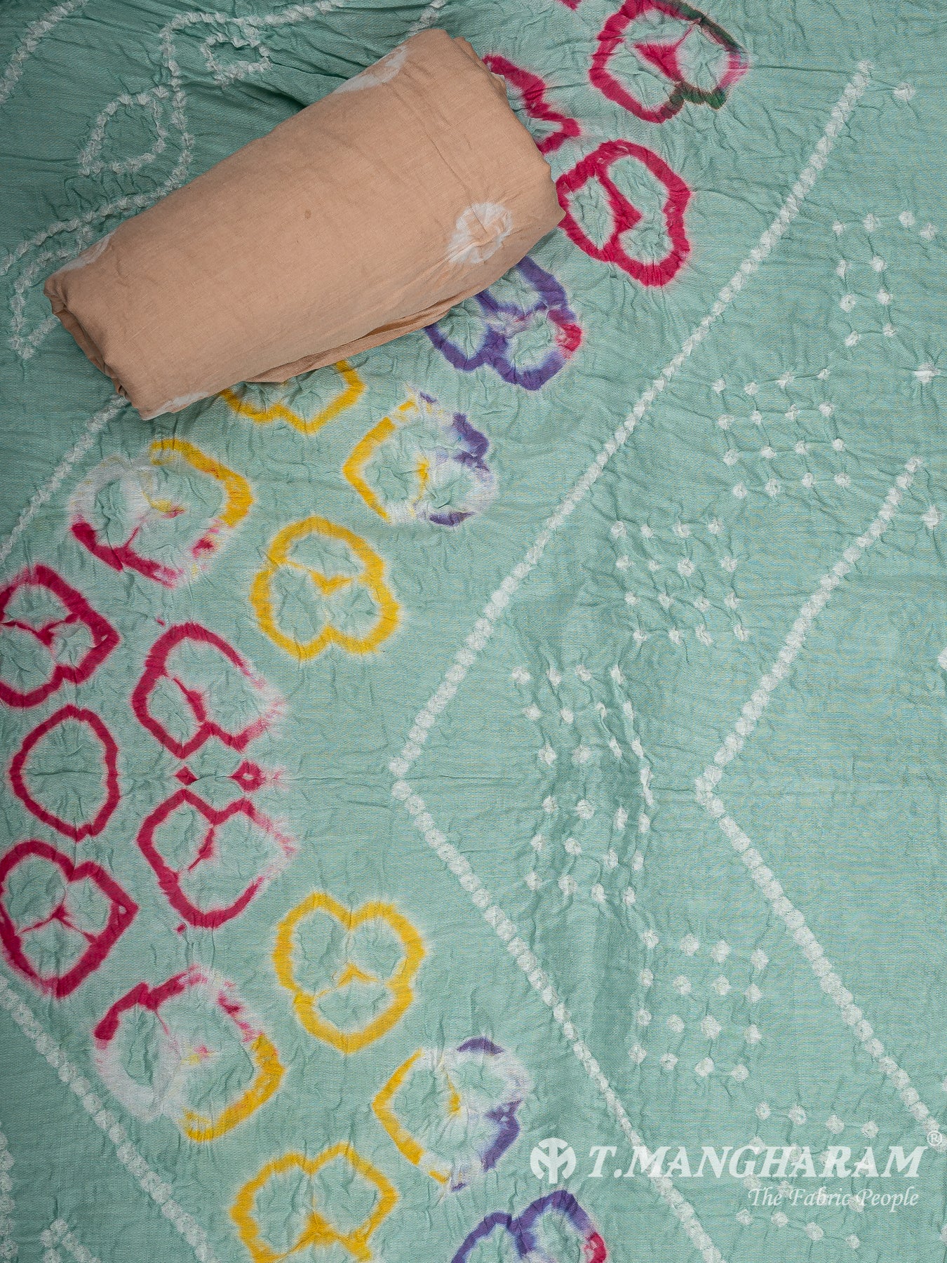 Green Cotton Chudidhar Fabric Set - EH2009
