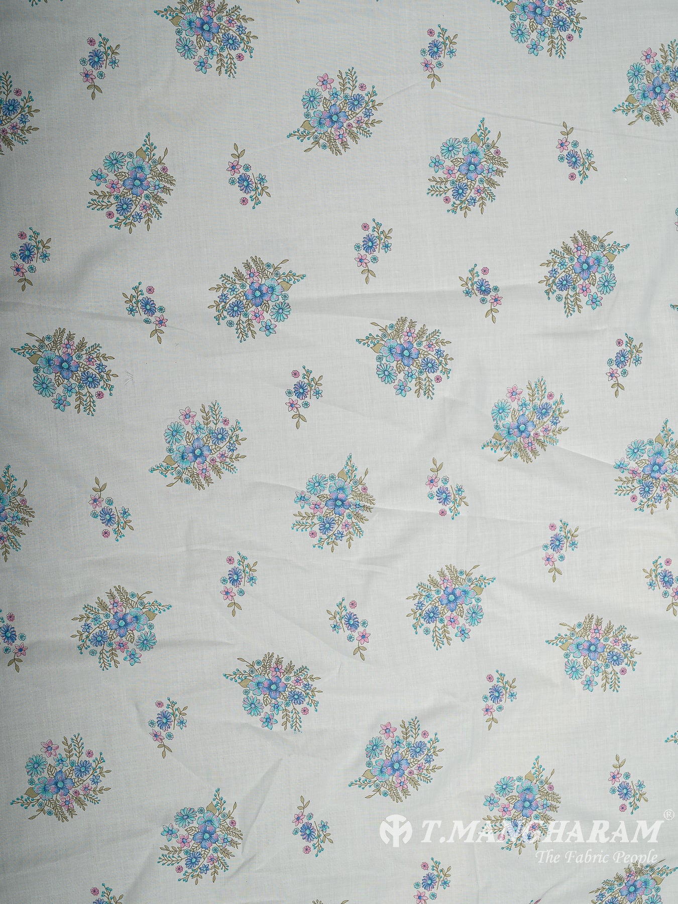 White Bizzy Lizzy Cotton Fabric - EB9369