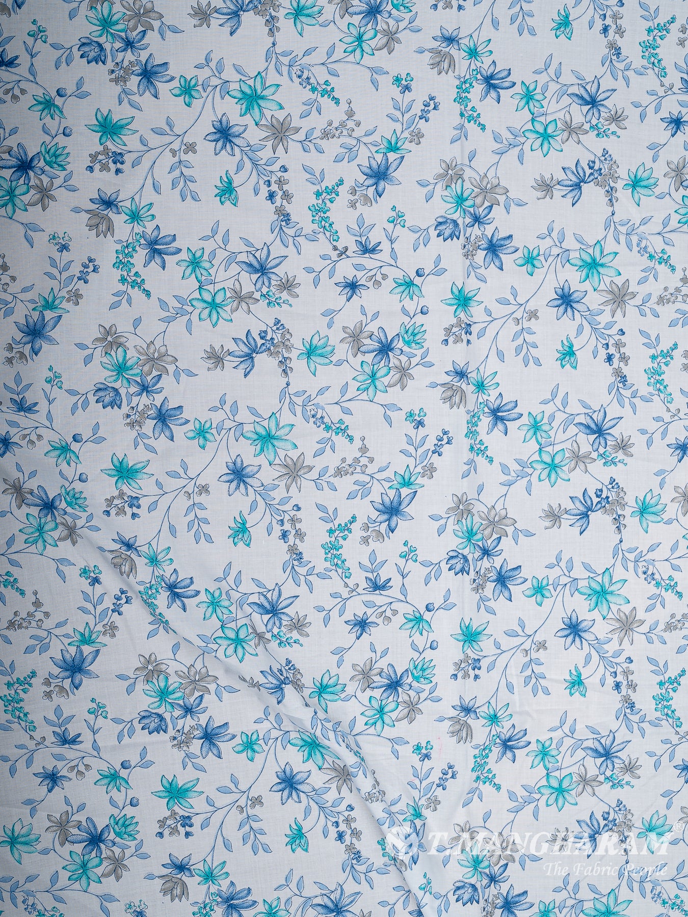 White Bizzy Lizzy Cotton Fabric - EB9370