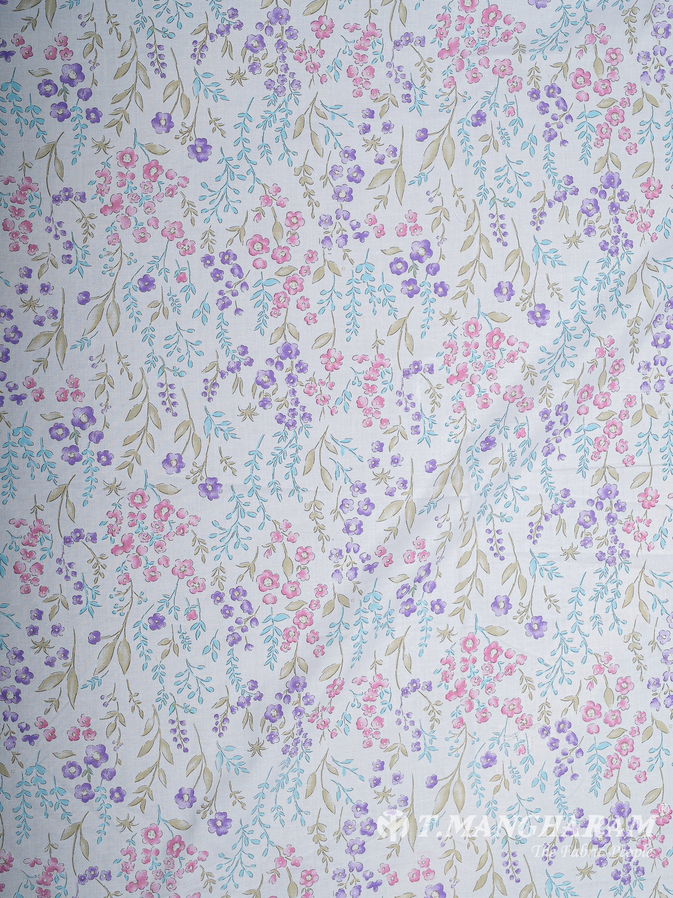 White Bizzy Lizzy Cotton Fabric - EB9361
