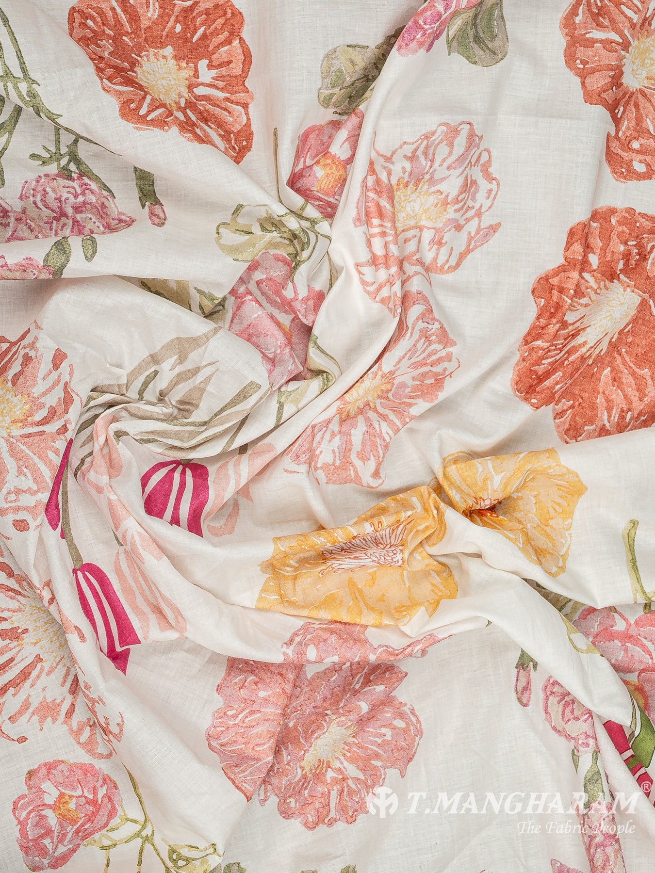 White Cotton Fabric - EB9406