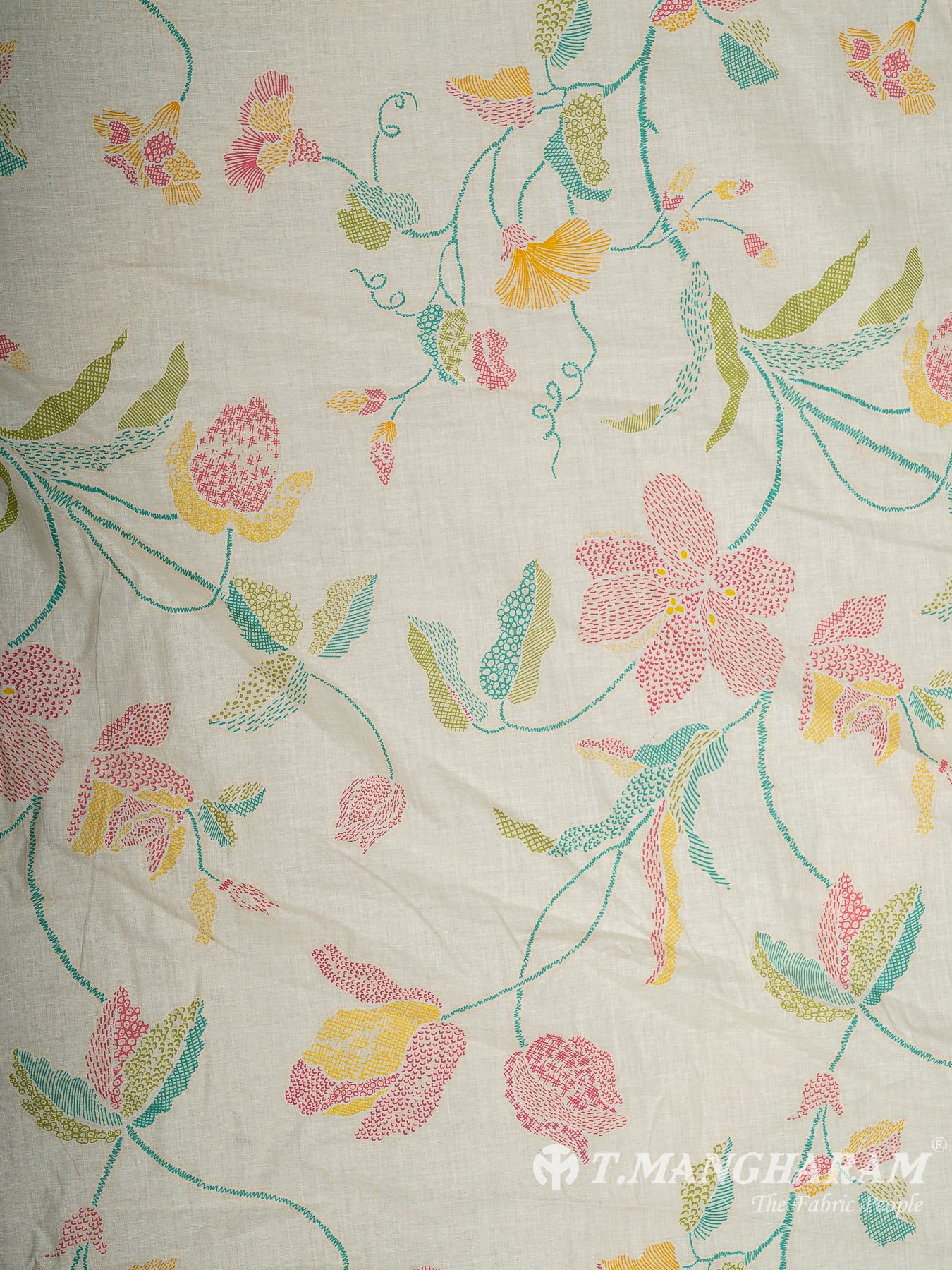 Cream Cotton Fabric - EB9405
