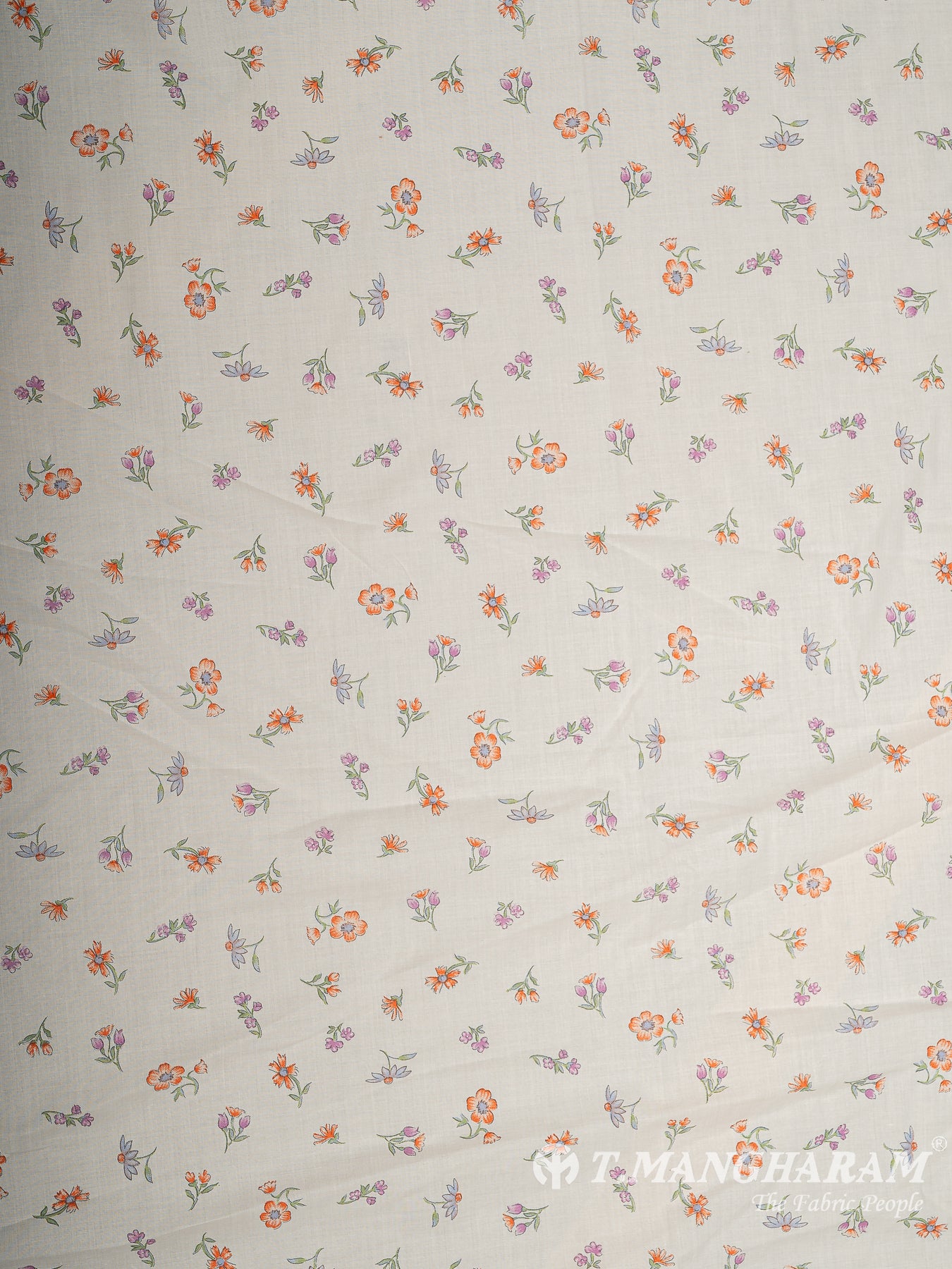 Cream Bizzy Lizzy Cotton Fabric - EB9360