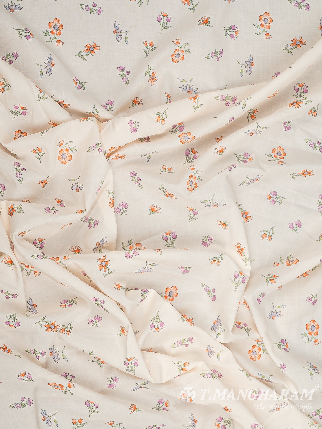 Cream Bizzy Lizzy Cotton Fabric - EB9360