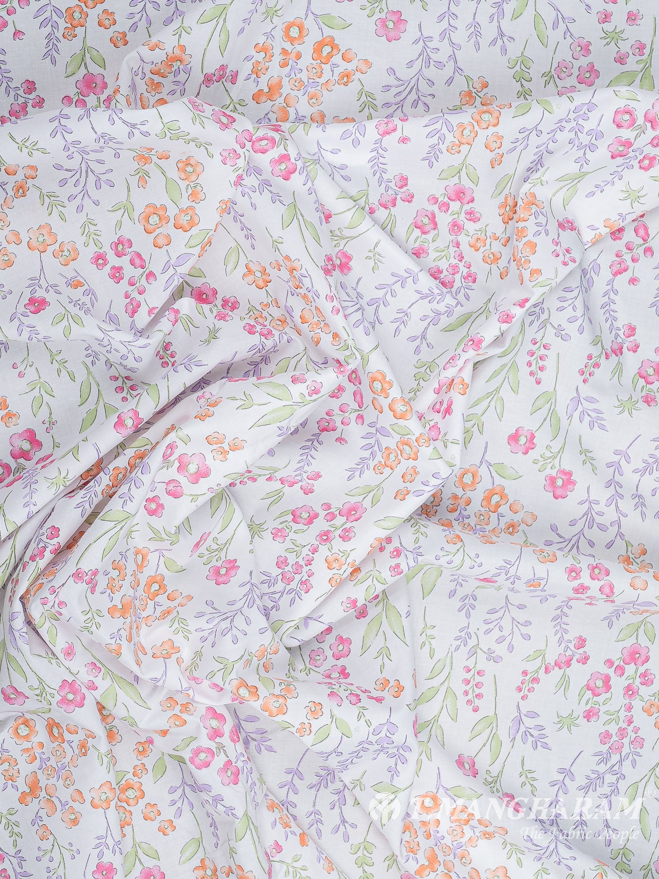 White Bizzy Lizzy Cotton Fabric - EB9359