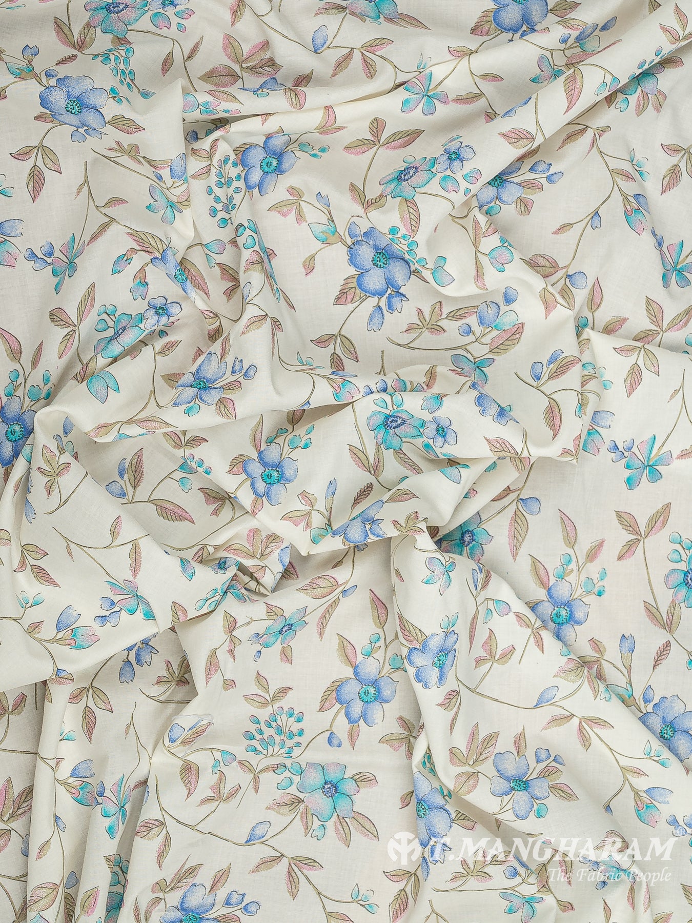 Cream Bizzy Lizzy Cotton Fabric - EB9365