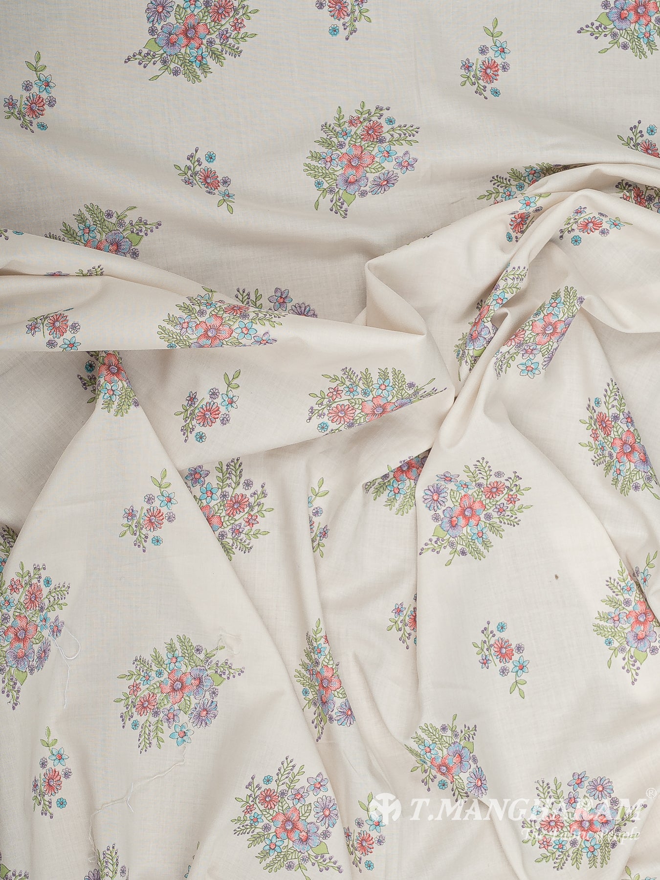 Cream Bizzy Lizzy Cotton Fabric - EB9358