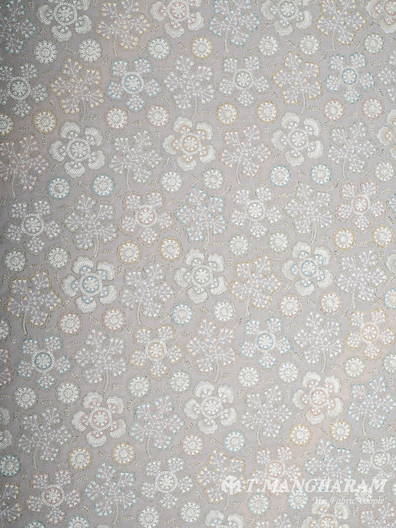 White Georgette Fabric - EC12480