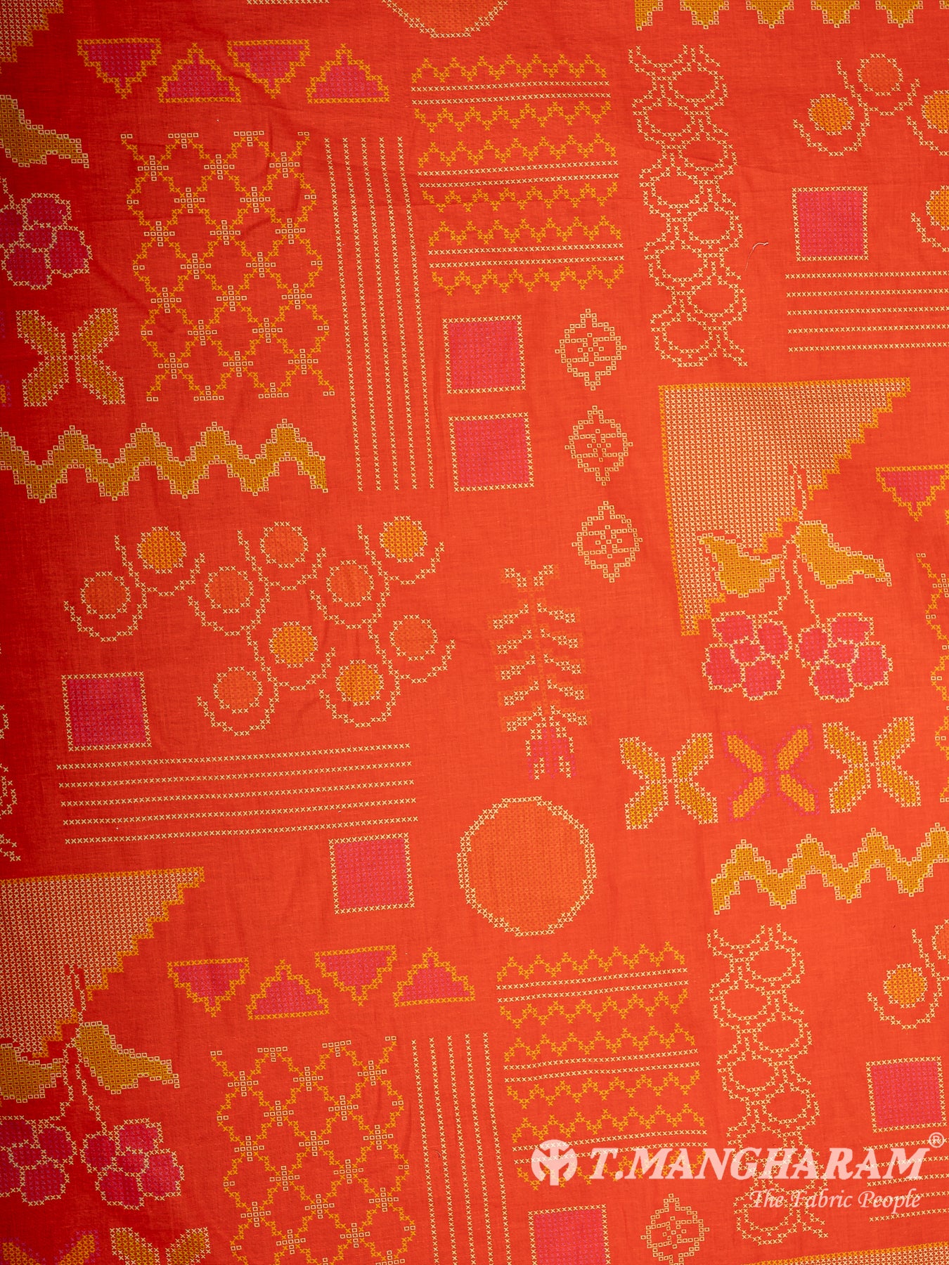 Orange Cotton Fabric - EB9410