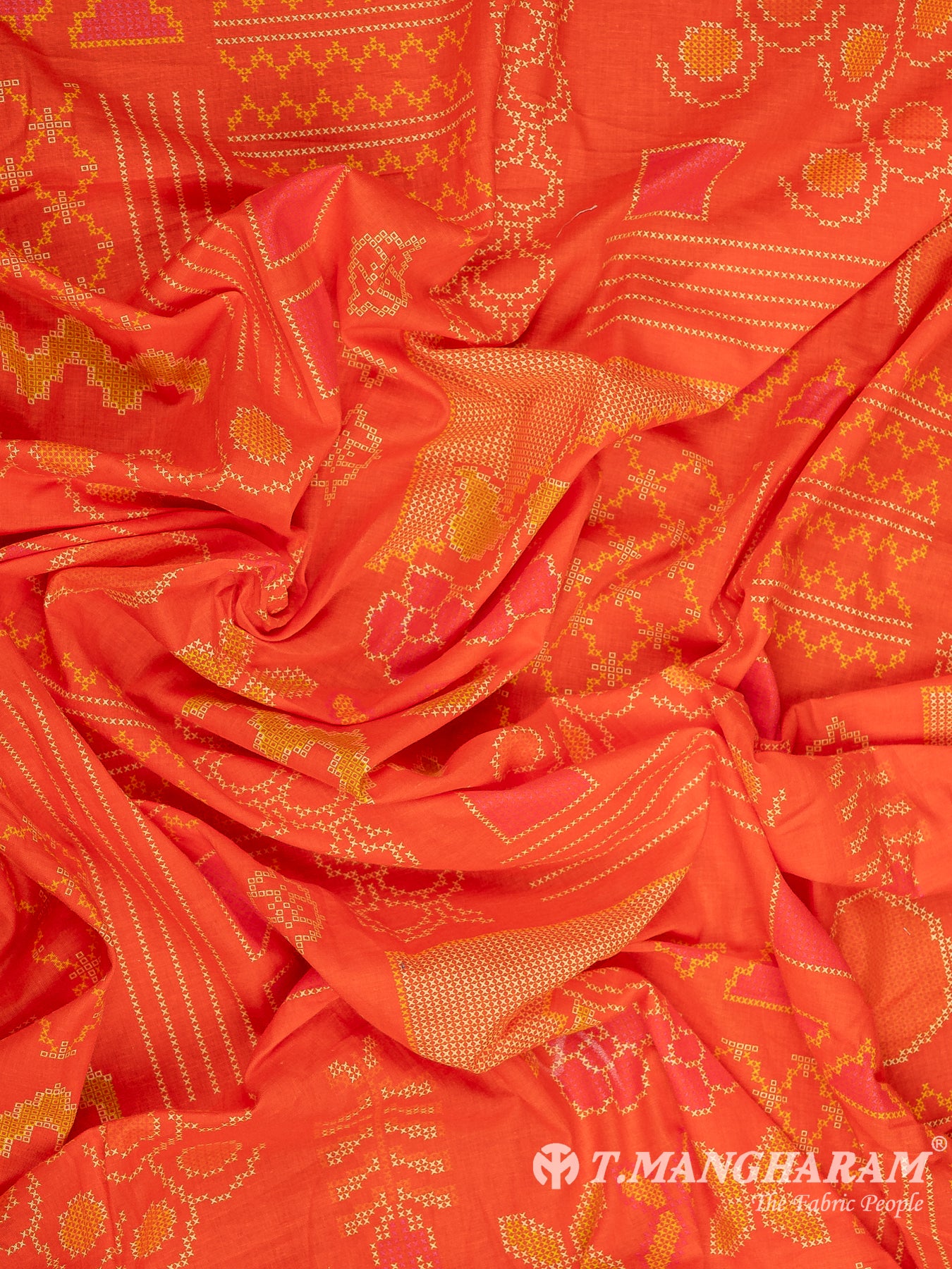 Orange Cotton Fabric - EB9410