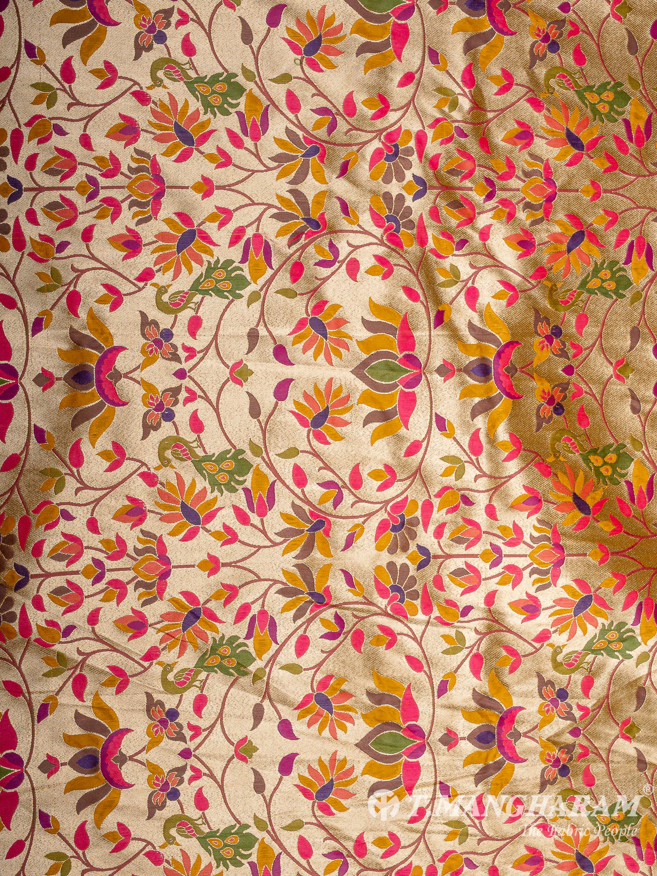 Gold Banaras Fabric - EC12466