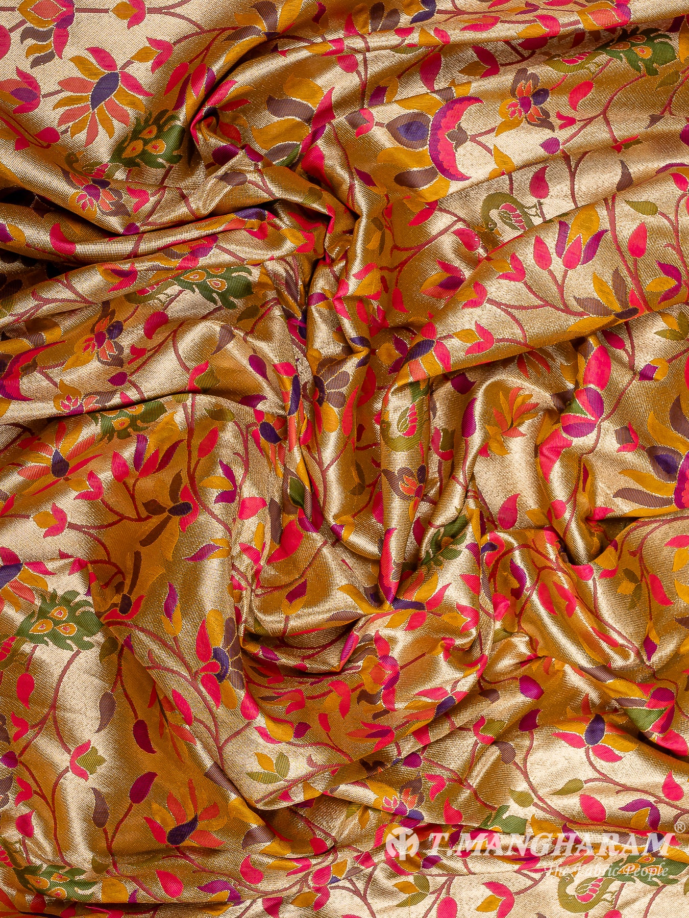 Gold Banaras Fabric - EC12466