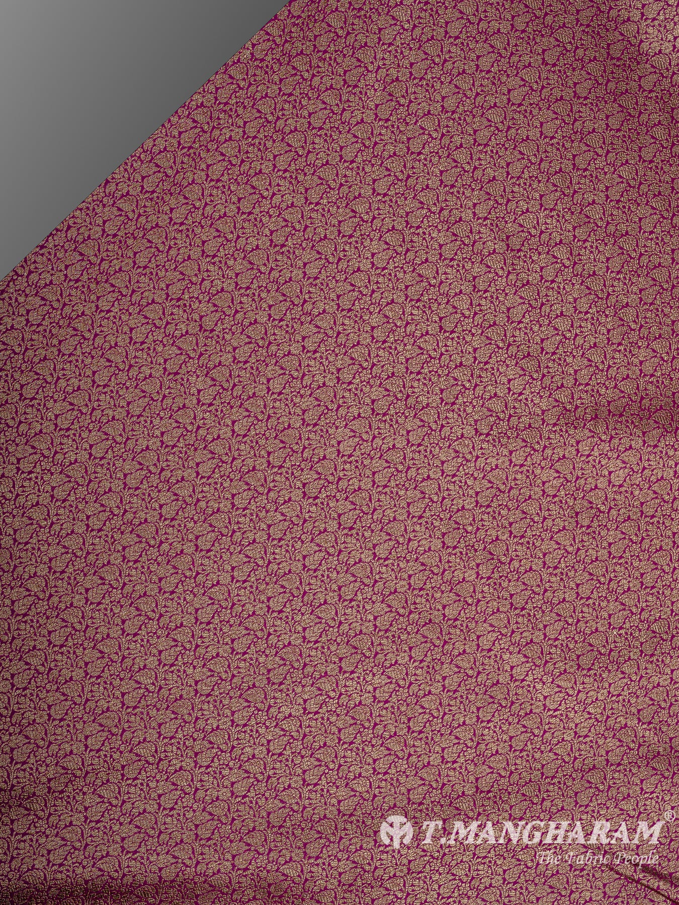 Purple Semi Banaras Fabric - EC12455