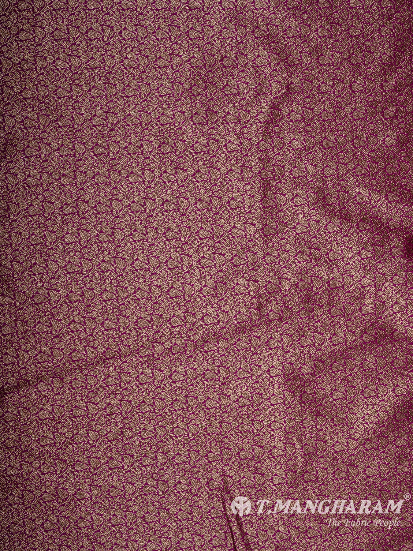 Purple Semi Banaras Fabric - EC12455