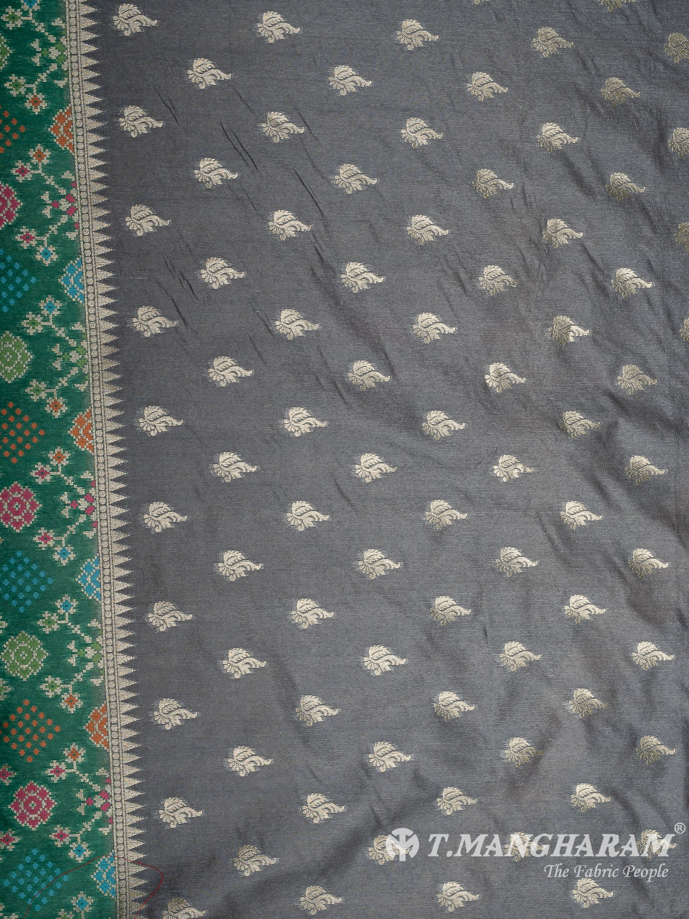 Grey Banaras Fabric - EC12450