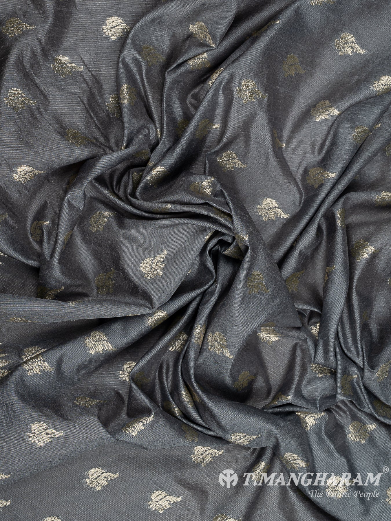 Grey Banaras Fabric - EC12450
