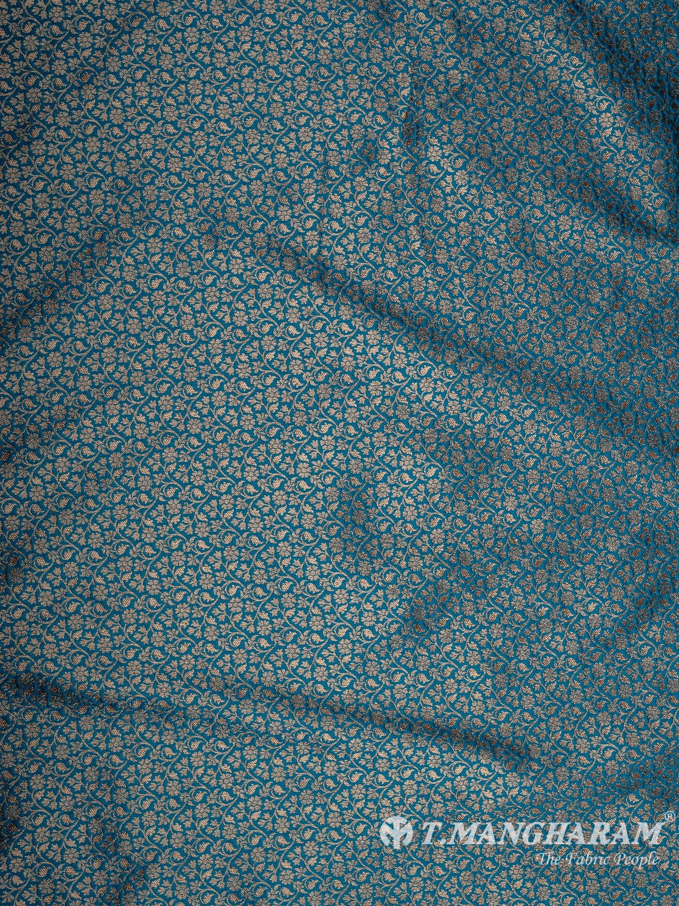 Blue Semi Banaras Fabric - EC12458