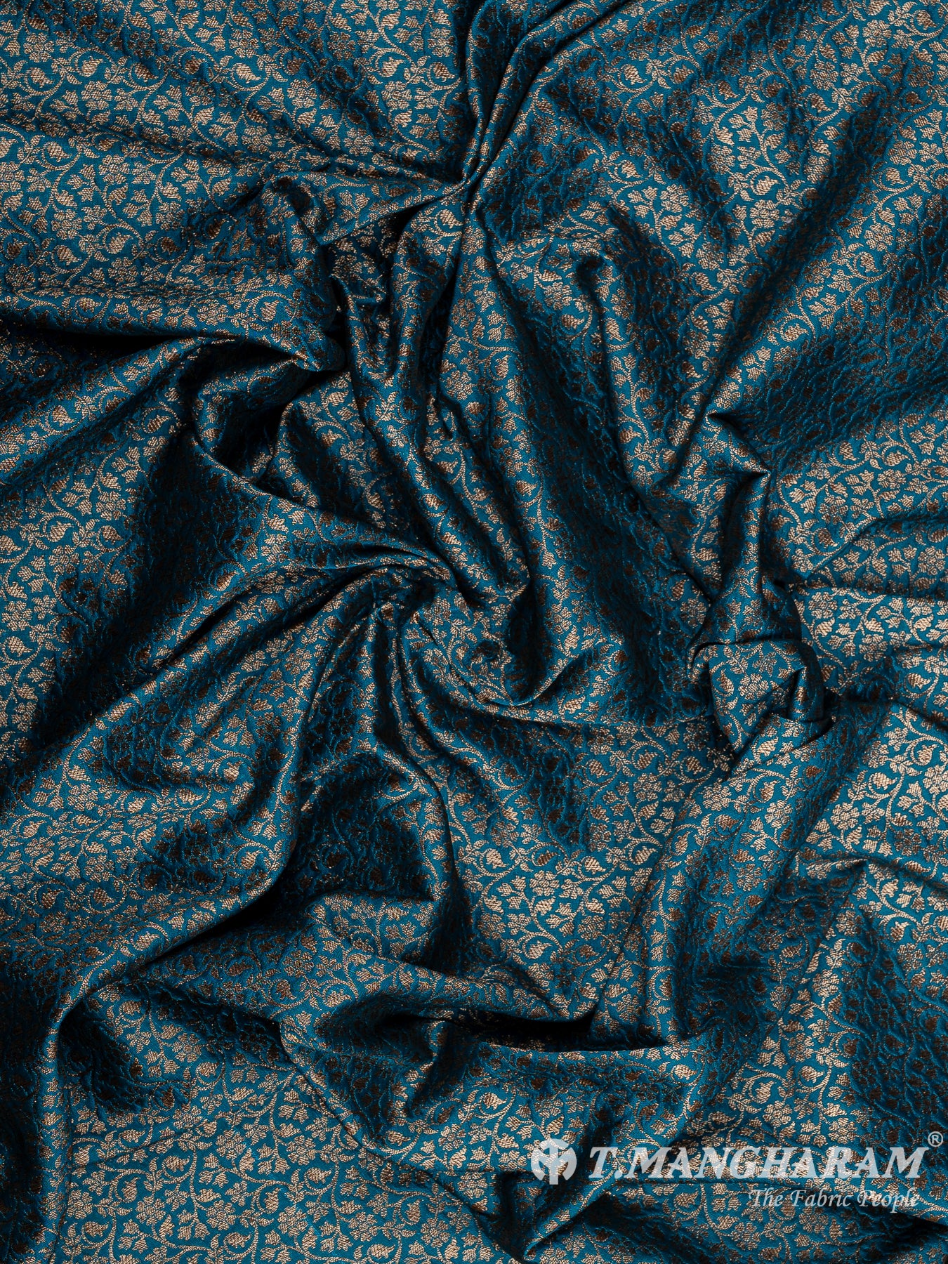 Blue Semi Banaras Fabric - EC12458
