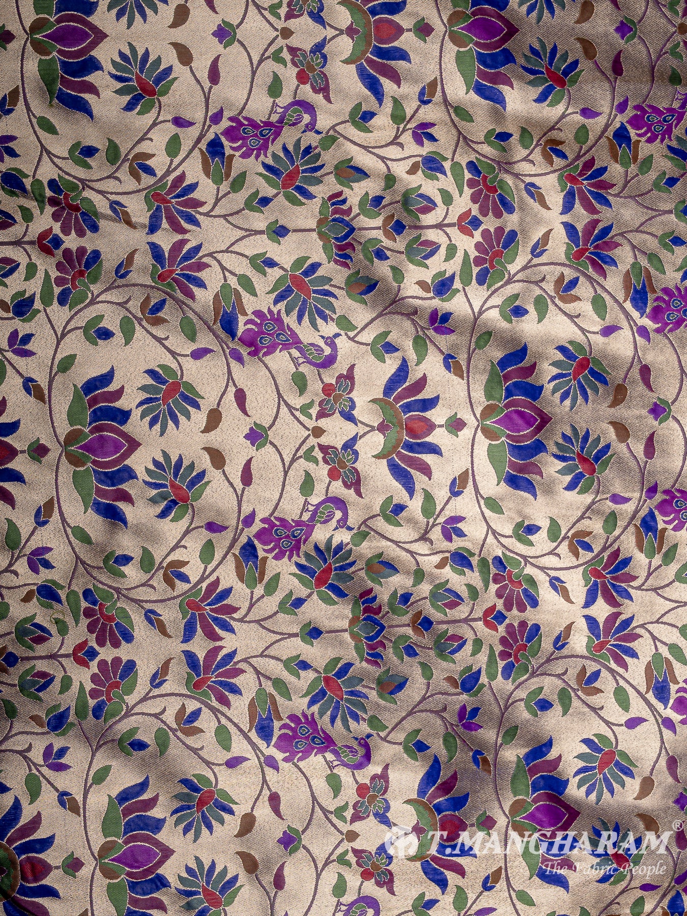Biege Banaras Fabric - EC12469