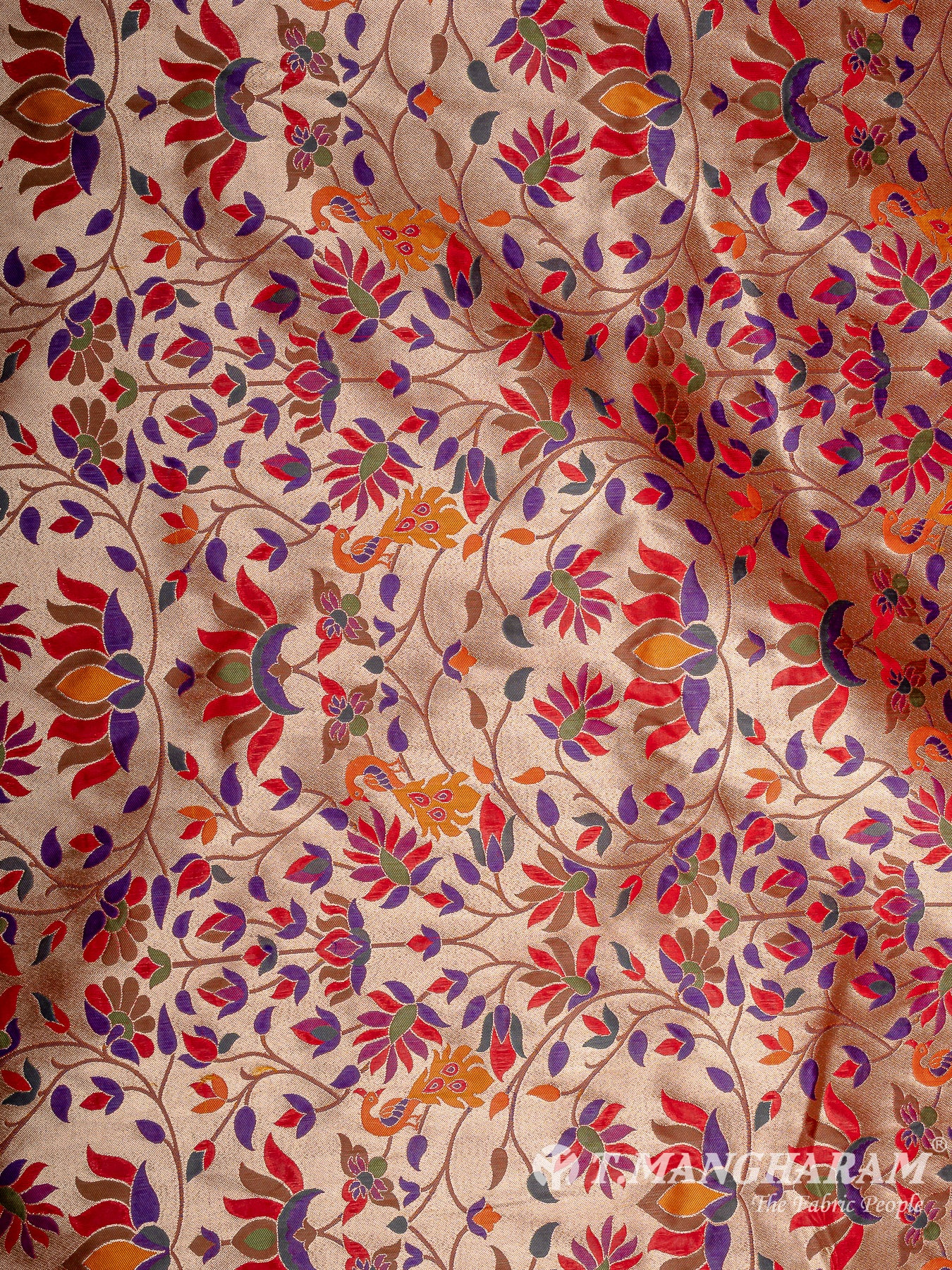 Biege Banaras Fabric - EC12470